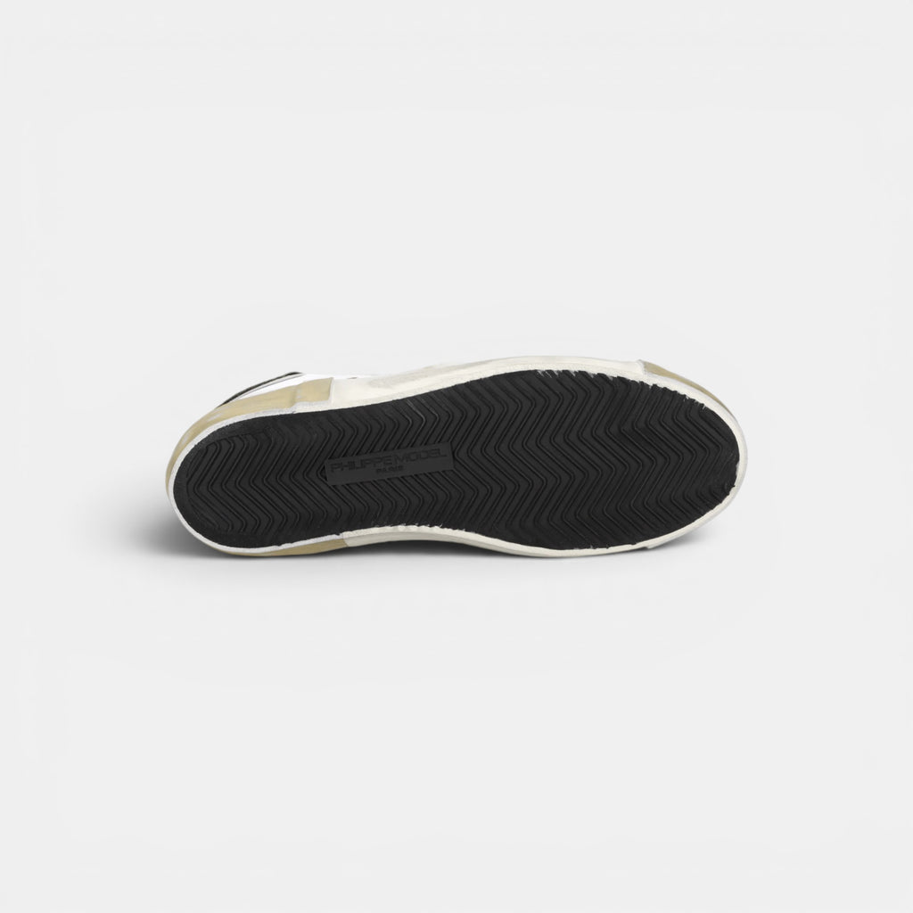 Baskets Prsx, Blanc et Vert Militaire