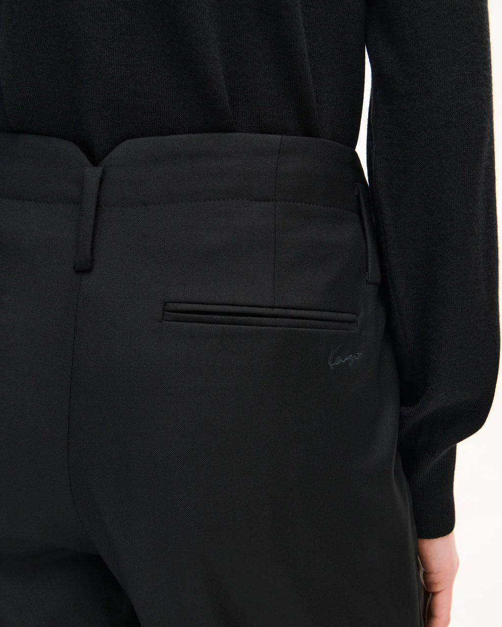 Pantalon droit en laine vierge