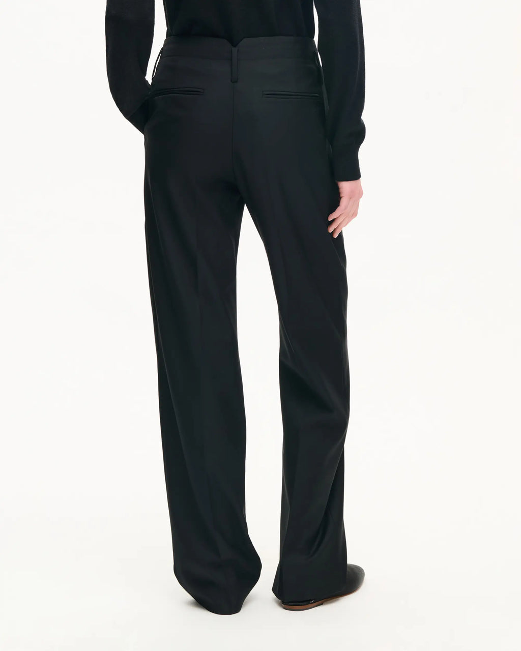 Pantalon droit en laine vierge