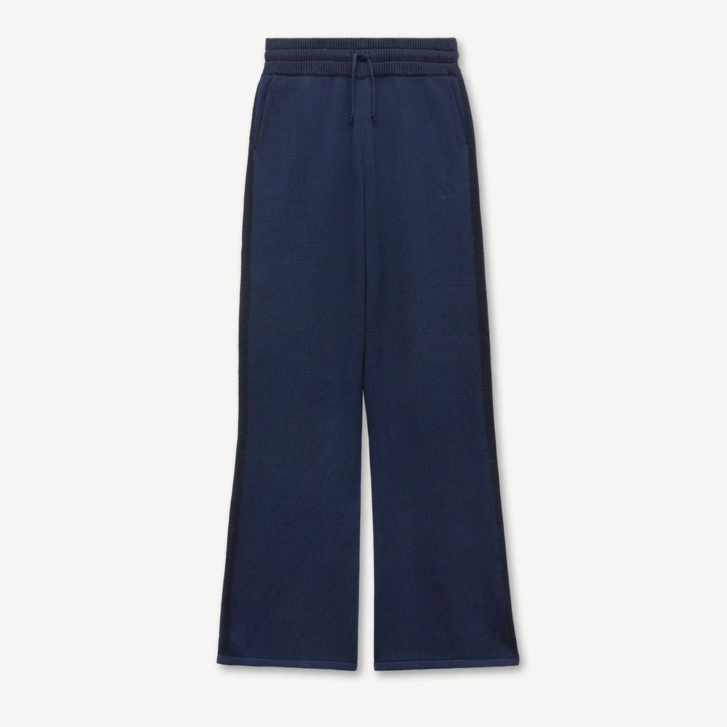Pantalon droit coton et laine
