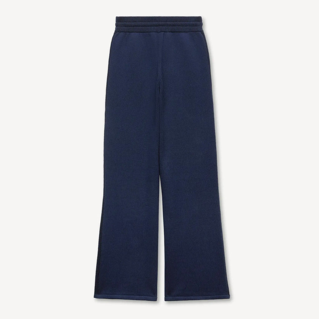 Pantalon droit coton et laine