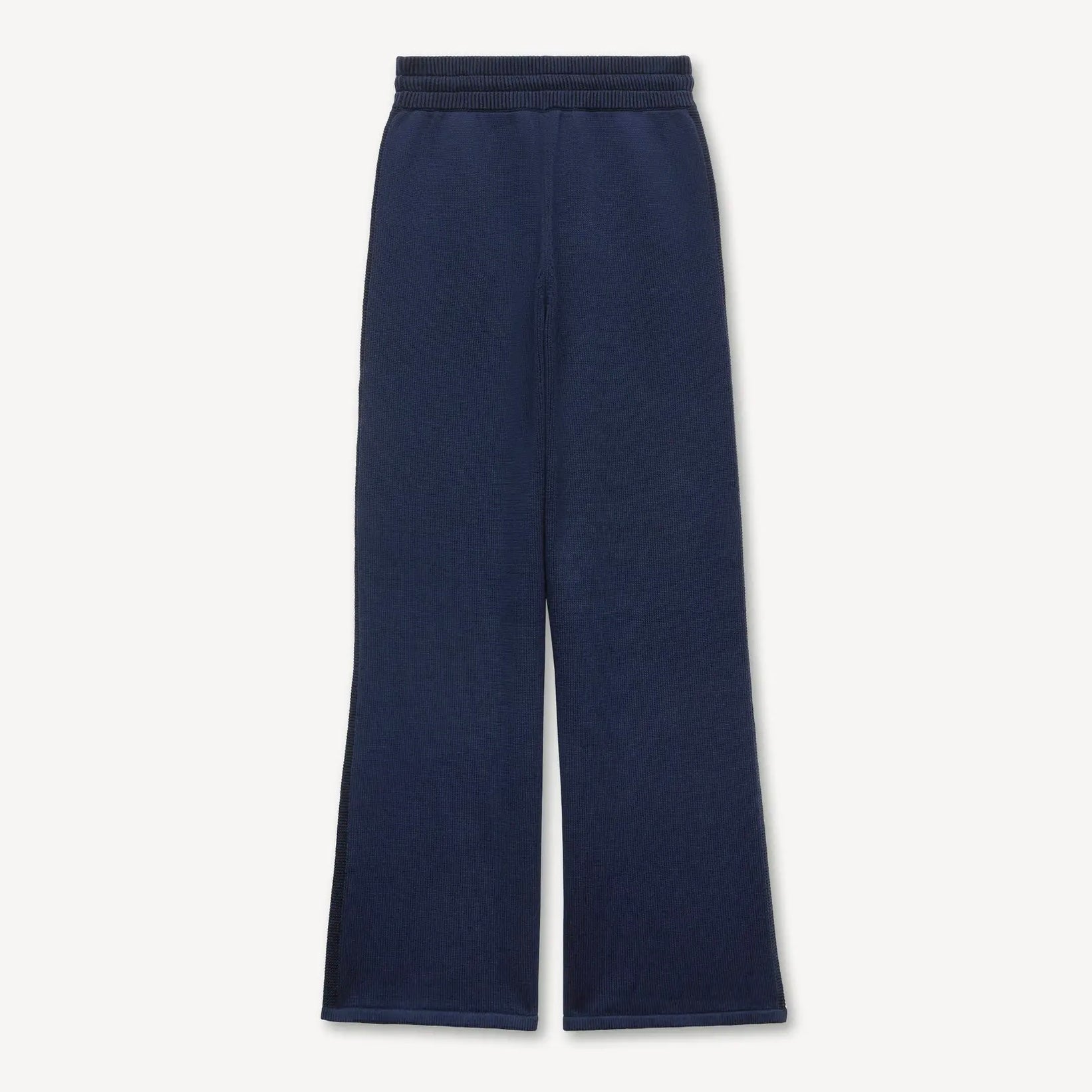 Pantalon droit coton et laine
