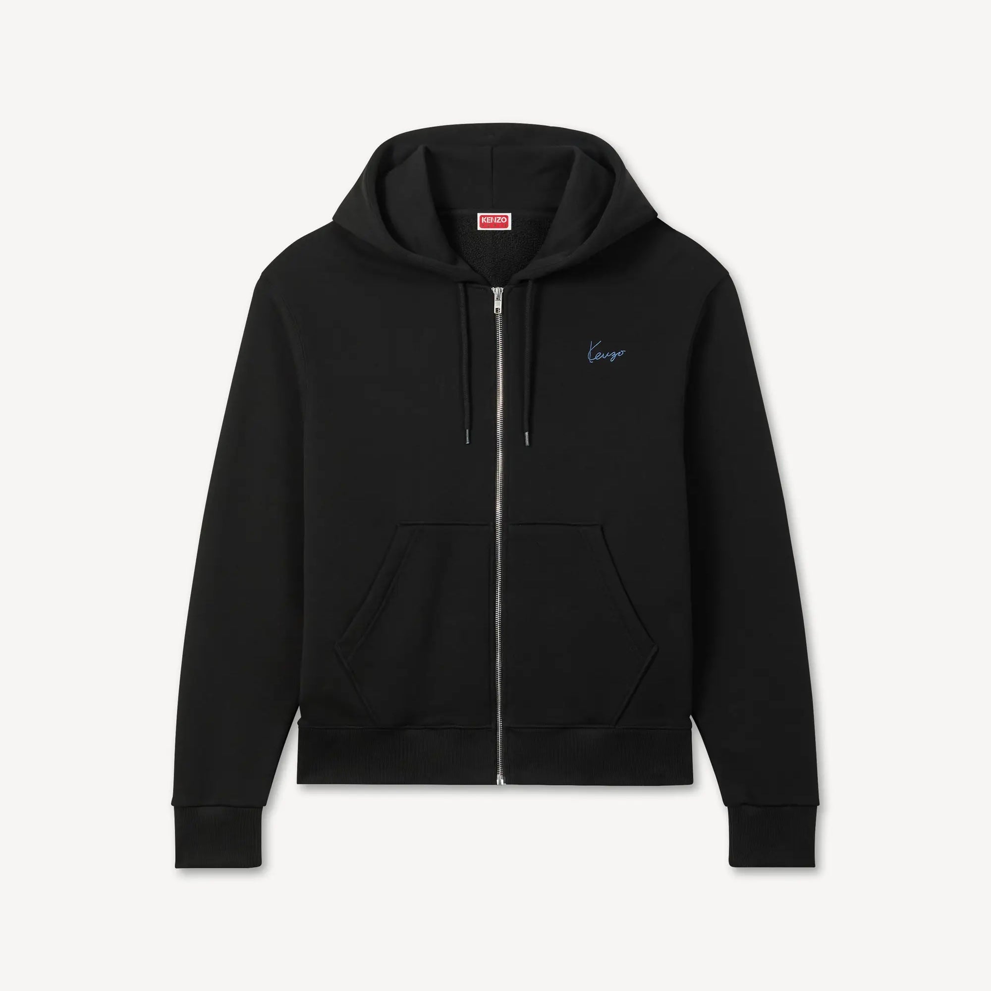 Sweat-shirt à capuche zippé brodé
