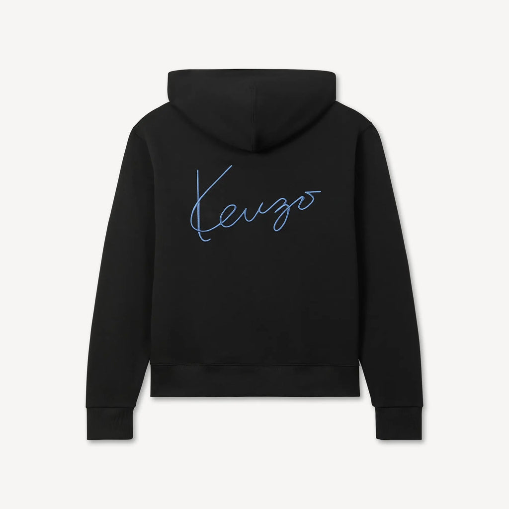 Sweat-shirt à capuche zippé brodé