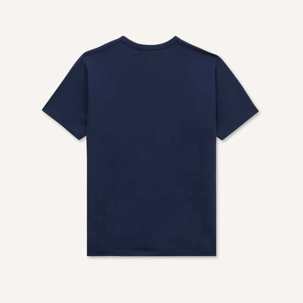 Tee shirt bleu brodé Tulip en coton