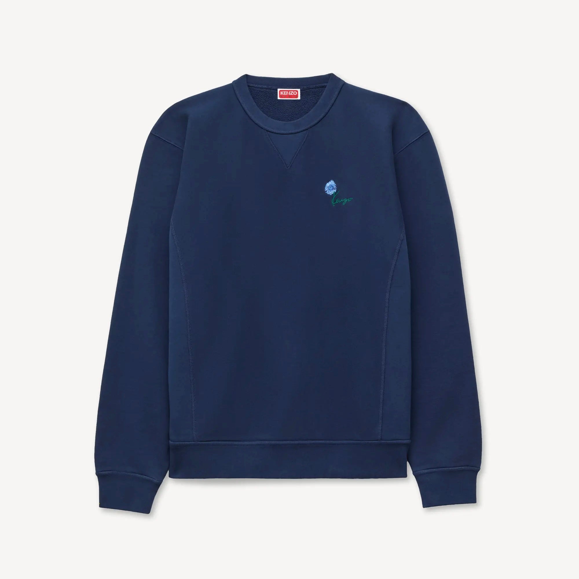 Sweat-shirt bleu brodé ‘Tulip’ en coton