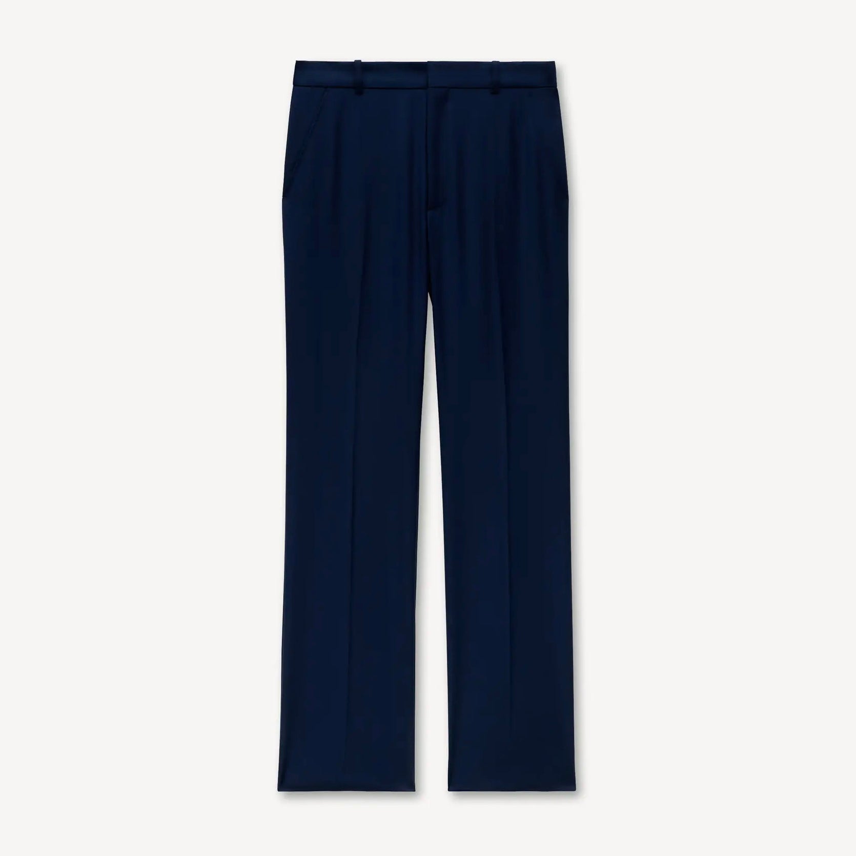 Pantalon de costume droit en laine vierge
