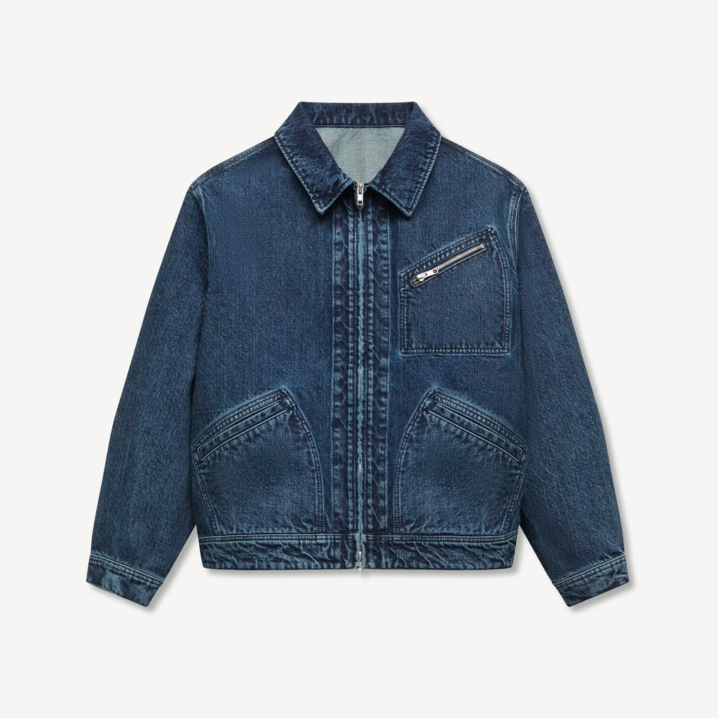 Veste utilitaire unisexe en denim japonais