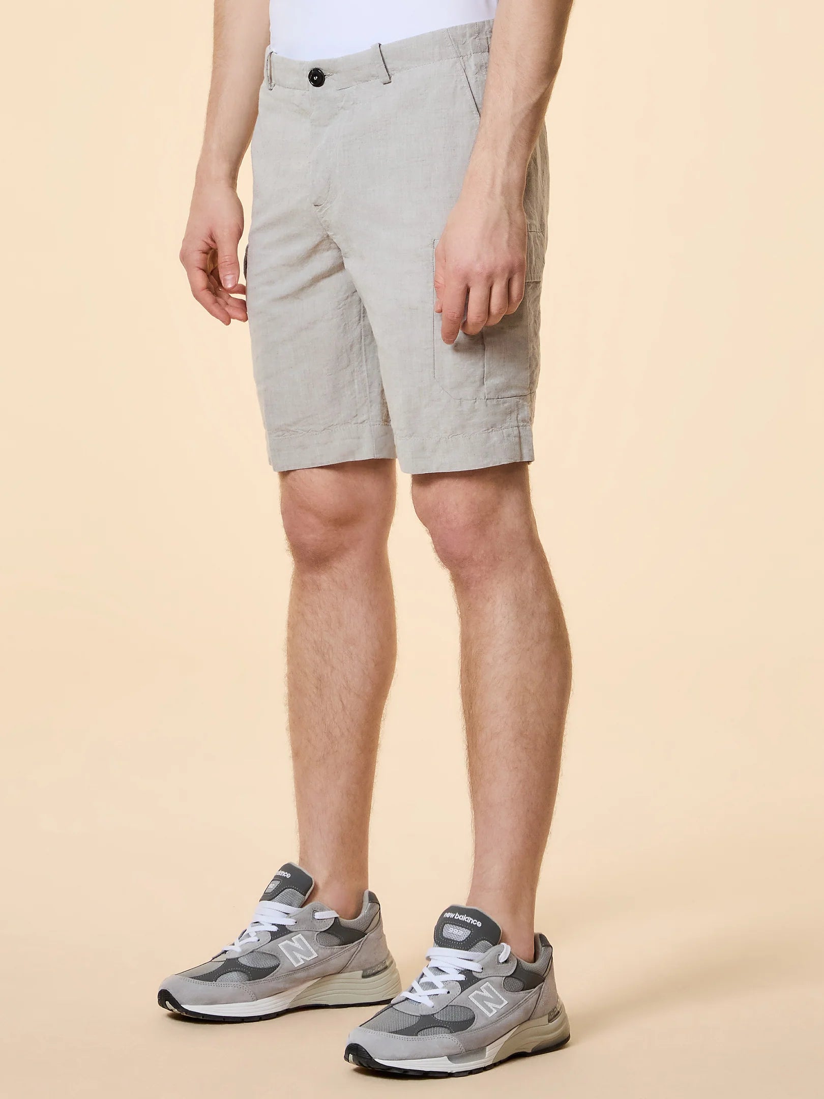 Short cargo en lin