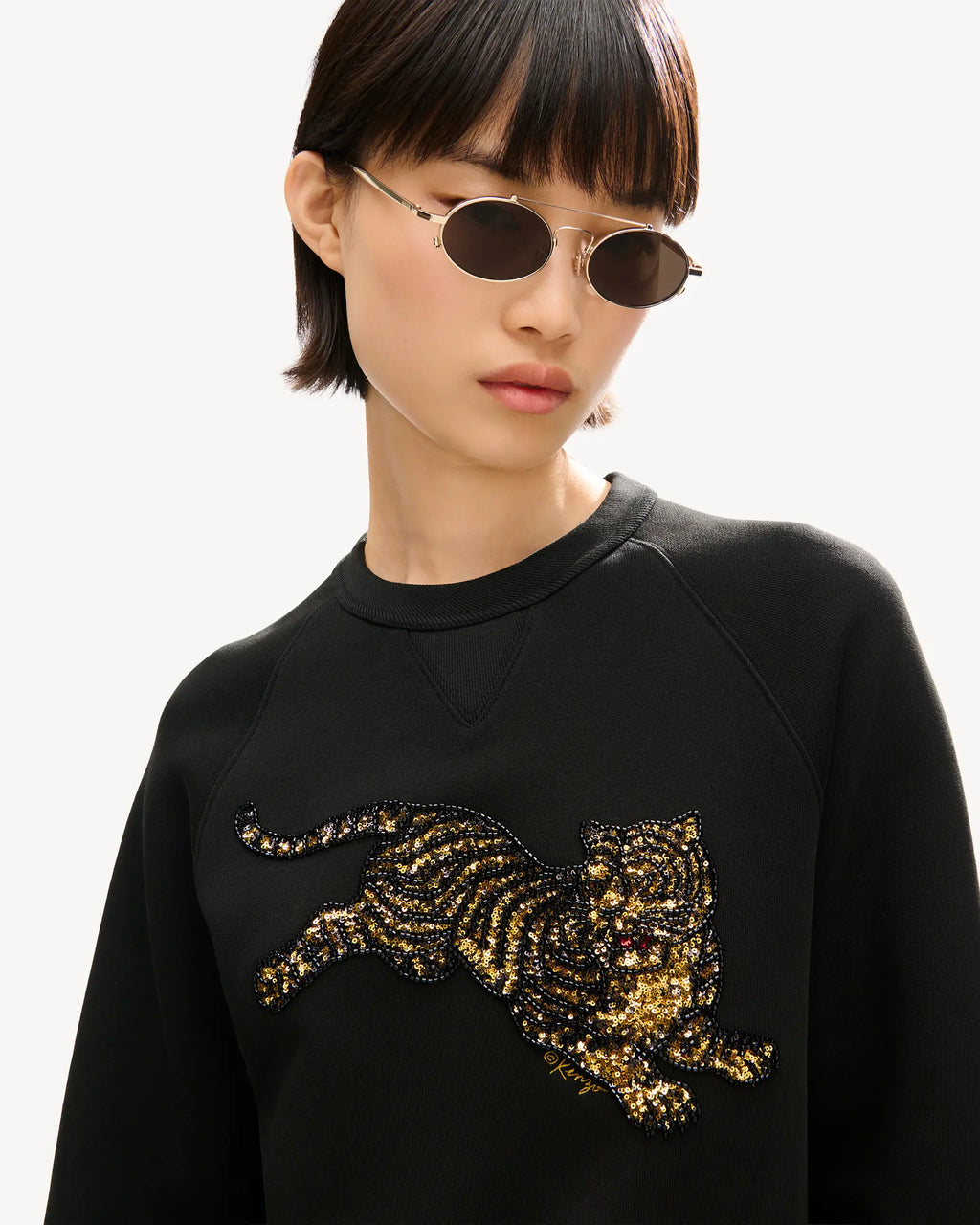 Sweatshirt brodé Kenzo Jumping tiger