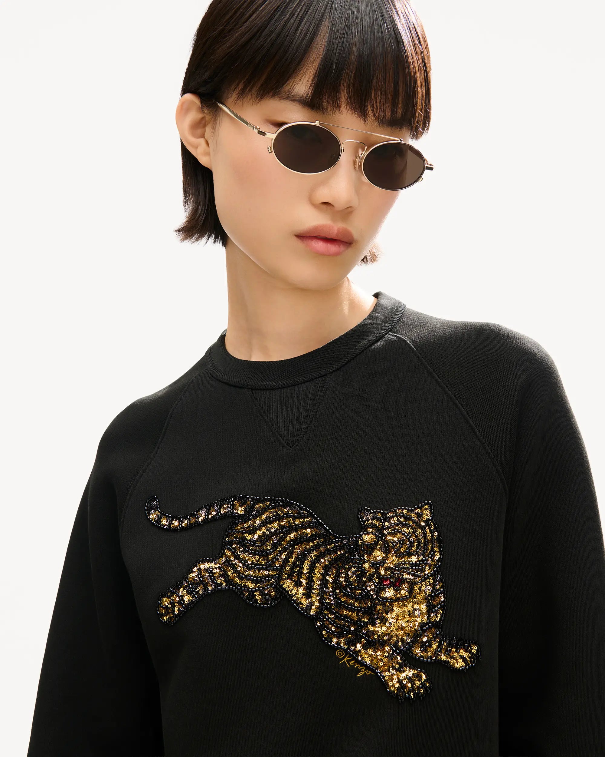 Sweatshirt brodé Kenzo Jumping tiger