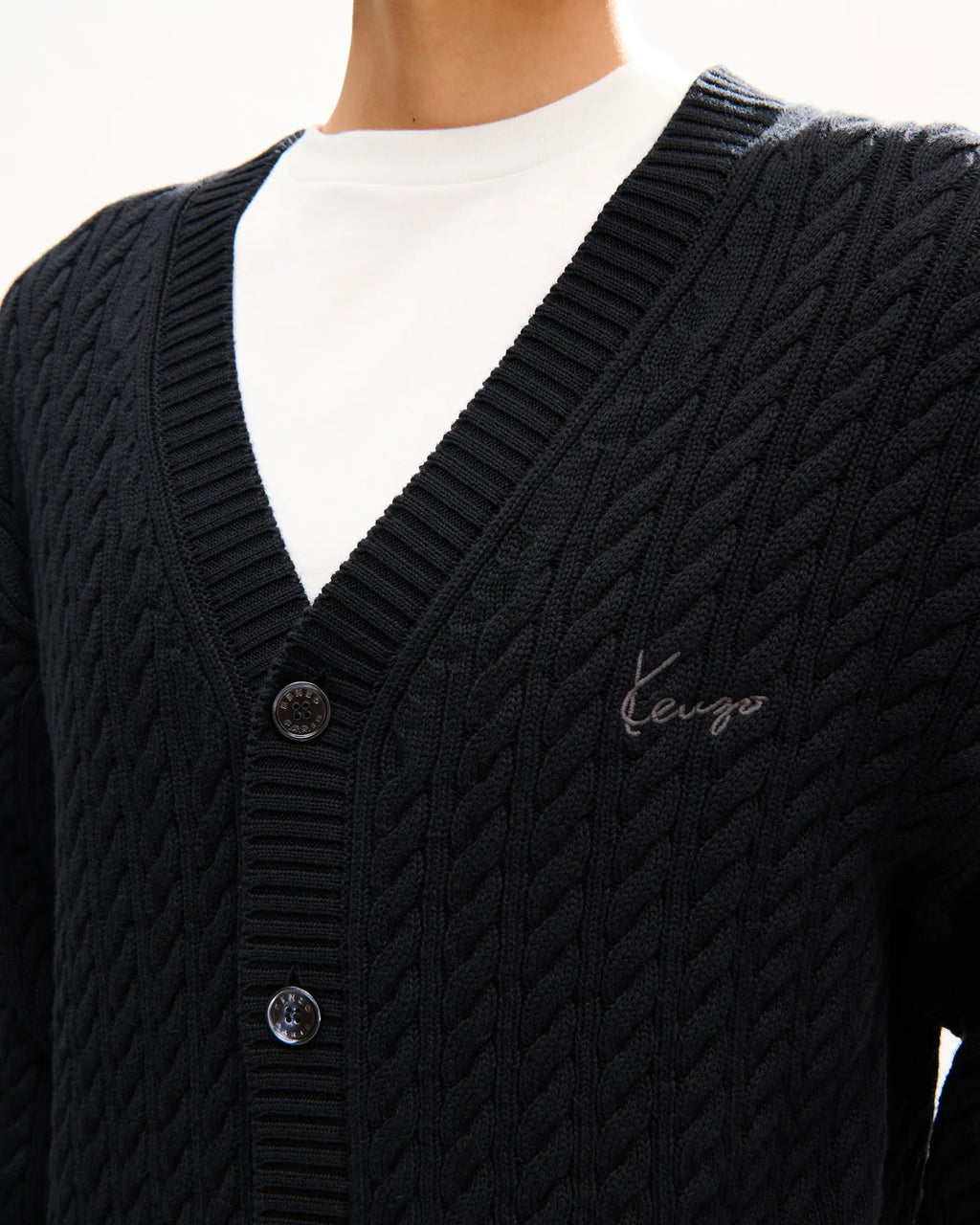 Cardigan brodé Kenzo Signature en maille