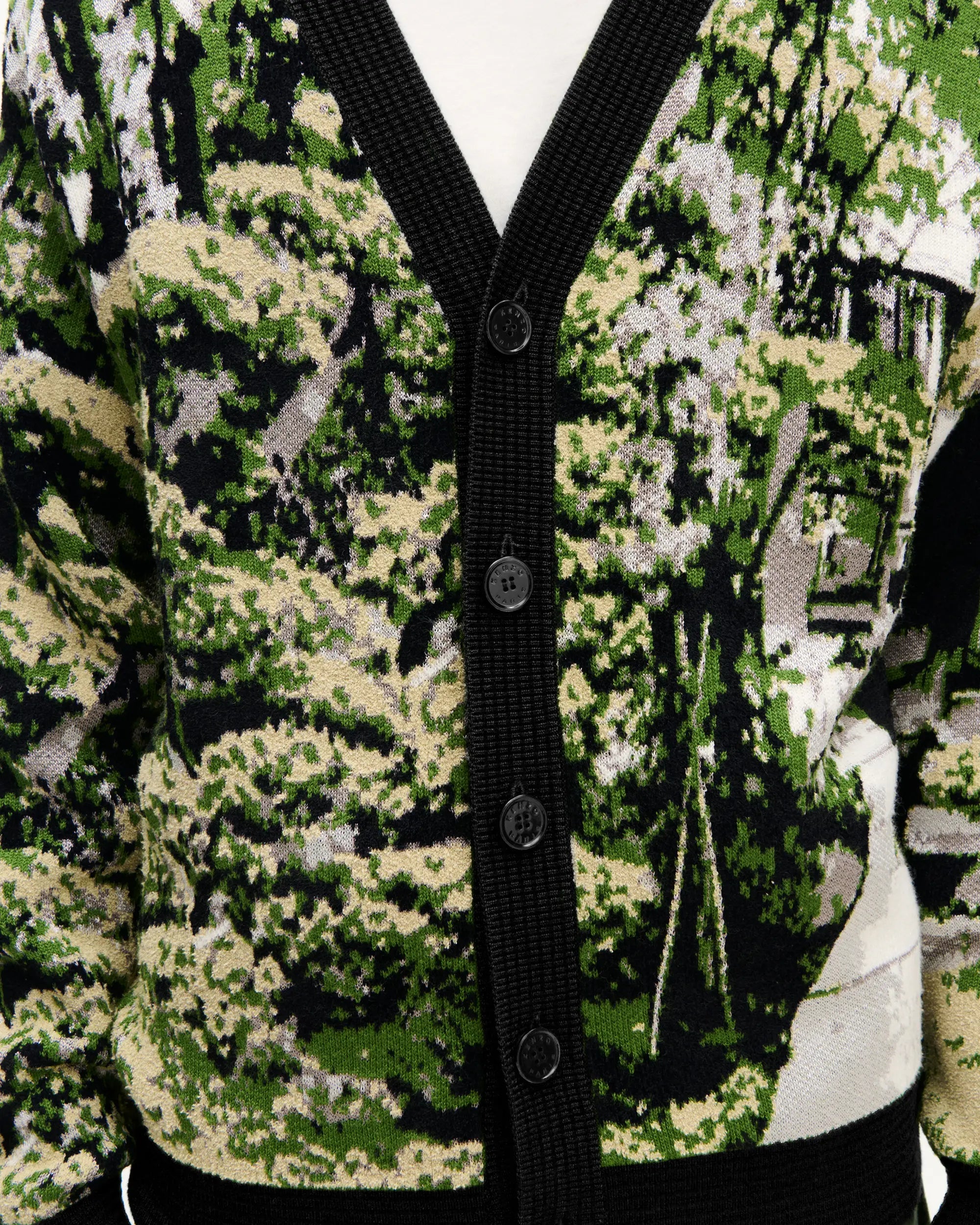 Cardigan Kenzo Japanese Garden en laine et coton