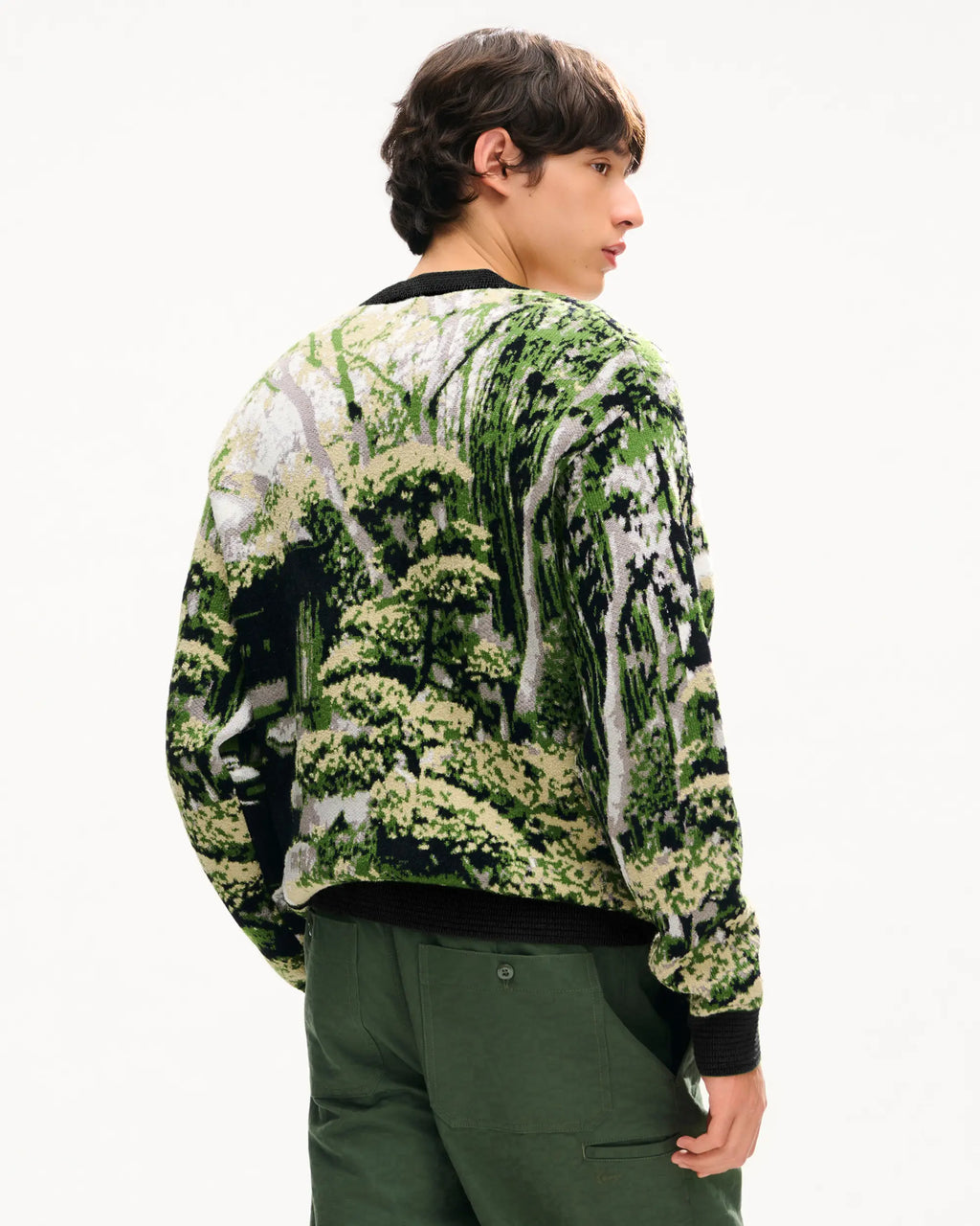 Cardigan Kenzo Japanese Garden en laine et coton