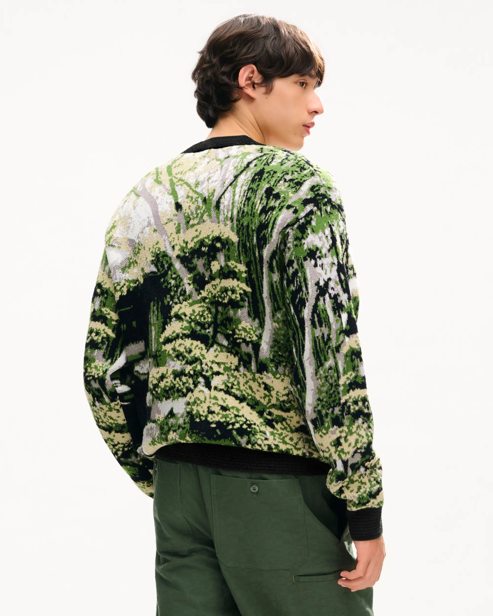 Cardigan Kenzo Japanese Garden en laine et coton