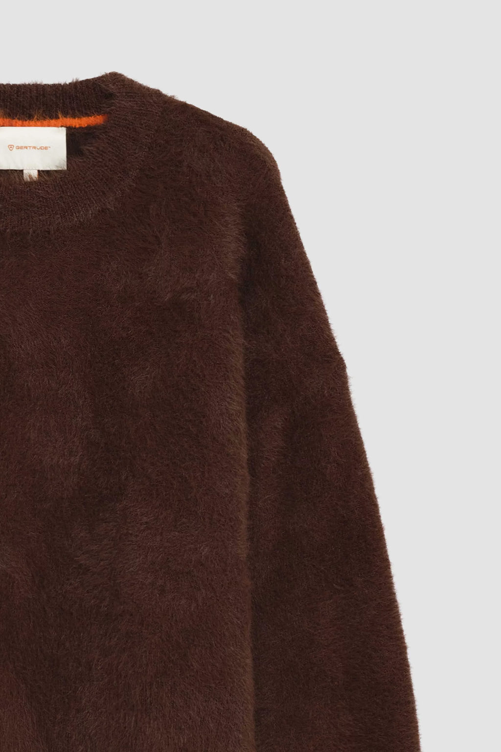 Pull col rond IDA maille brossée bourgogne