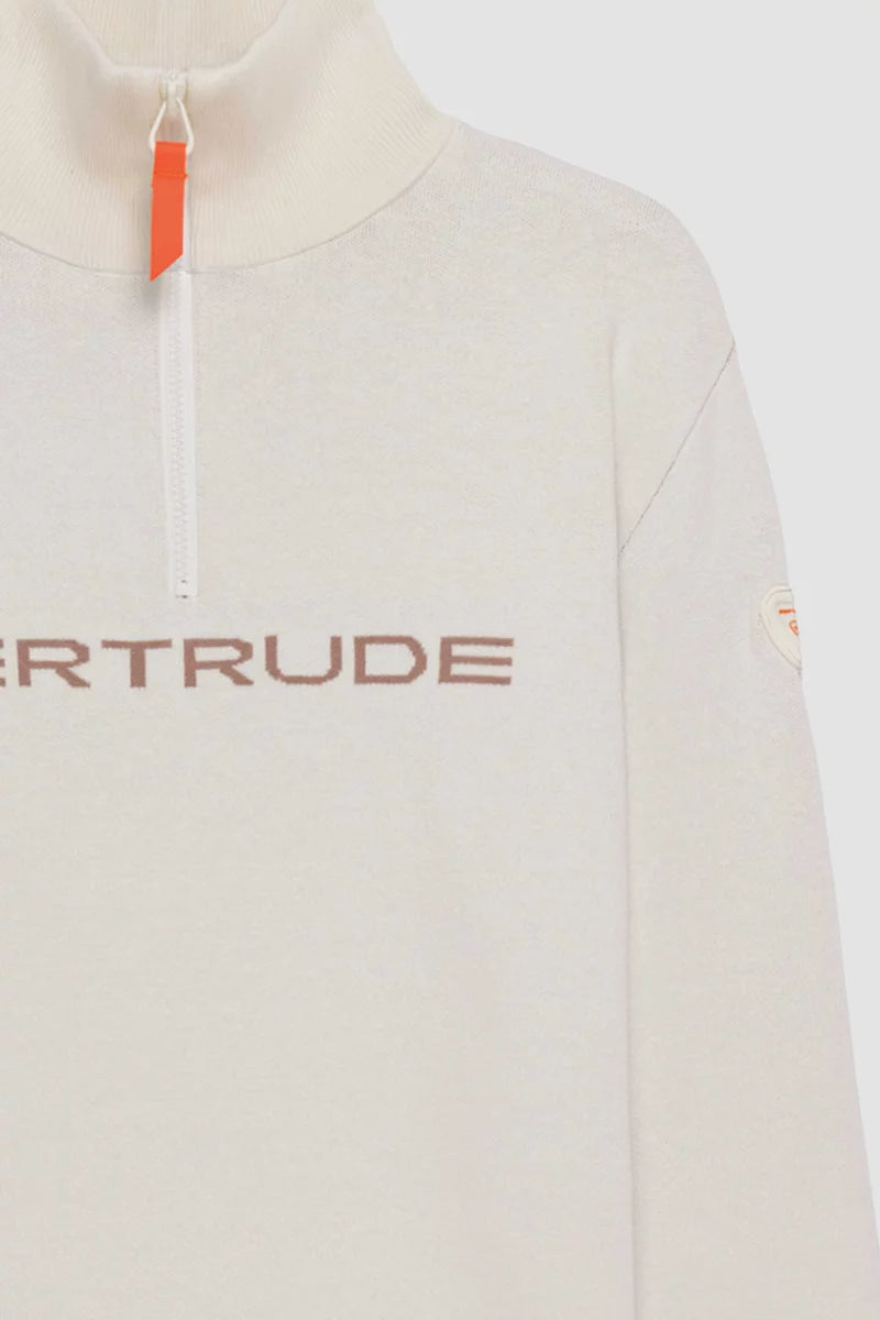 Pull LEWISGER col camionneur zippé Crème