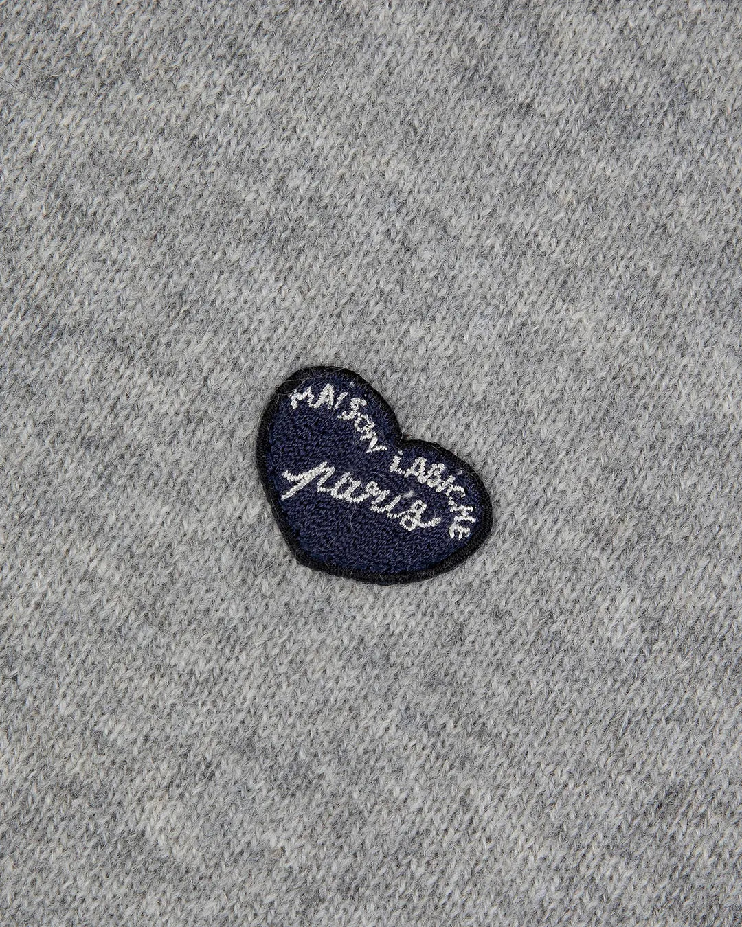 Pull grand cerf patch cœur, cachemire