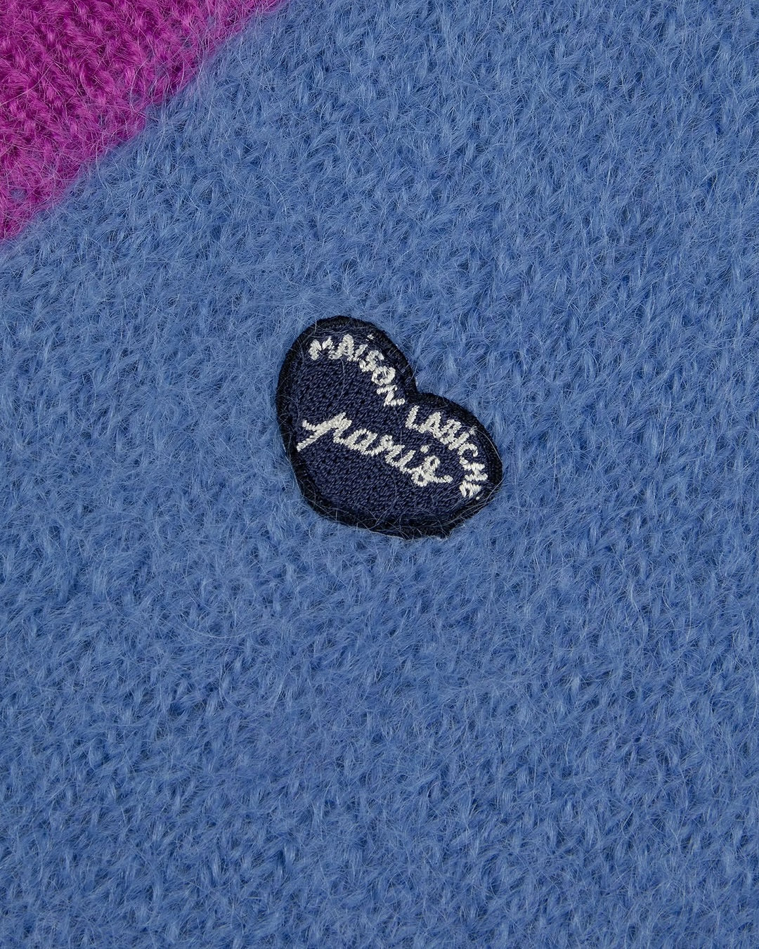 Cardigan Heredia patch coeur, mohair