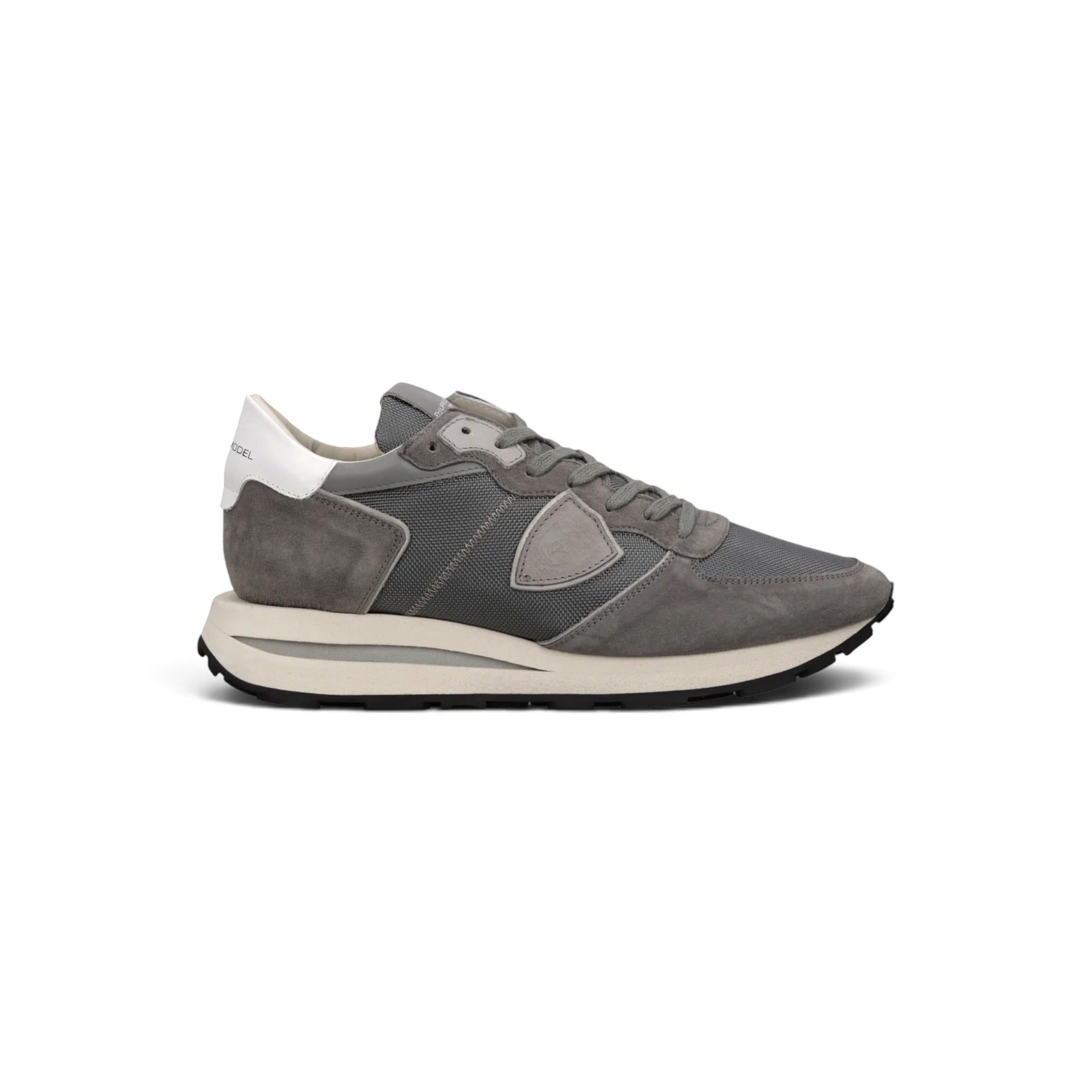 Baskets Tropez Haute Homme, Gris Taupe Blanc