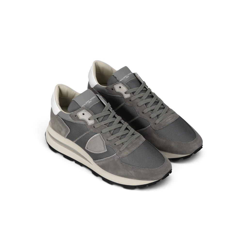 Baskets Tropez Haute Homme, Gris Taupe Blanc