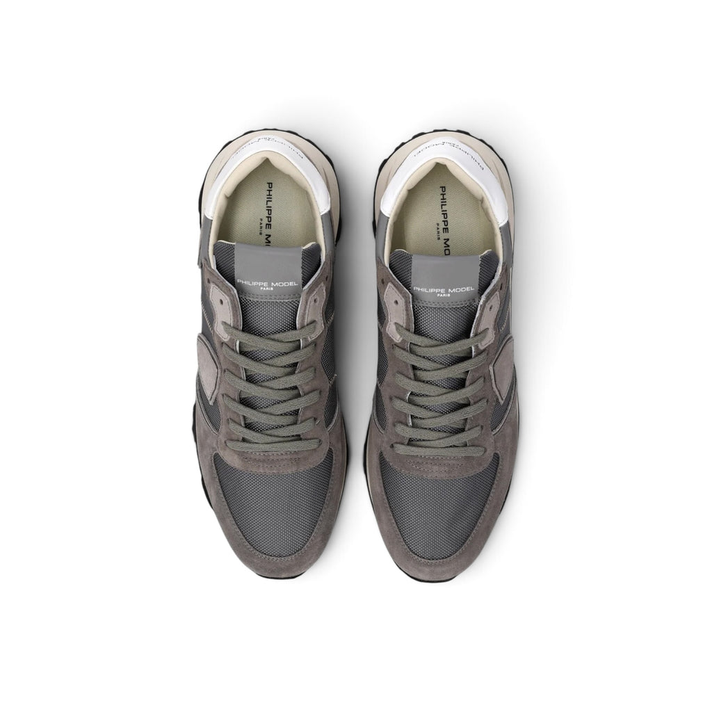 Baskets Tropez Haute Homme, Gris Taupe Blanc
