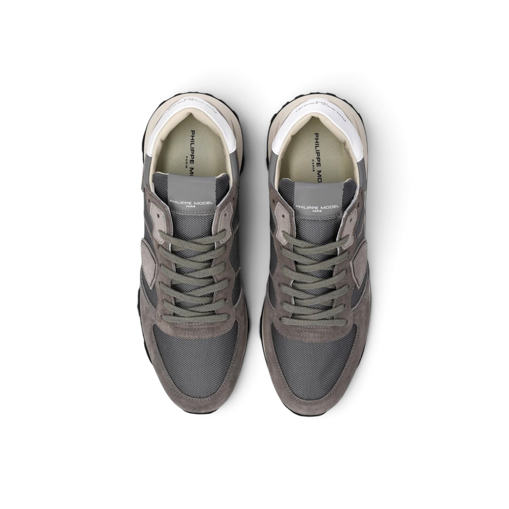 Baskets Tropez Haute Homme, Gris Taupe Blanc