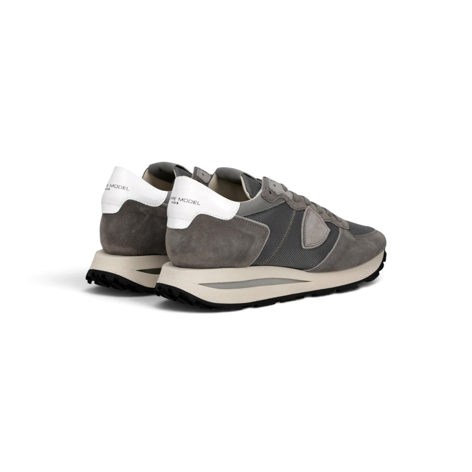 Baskets Tropez Haute Homme, Gris Taupe Blanc