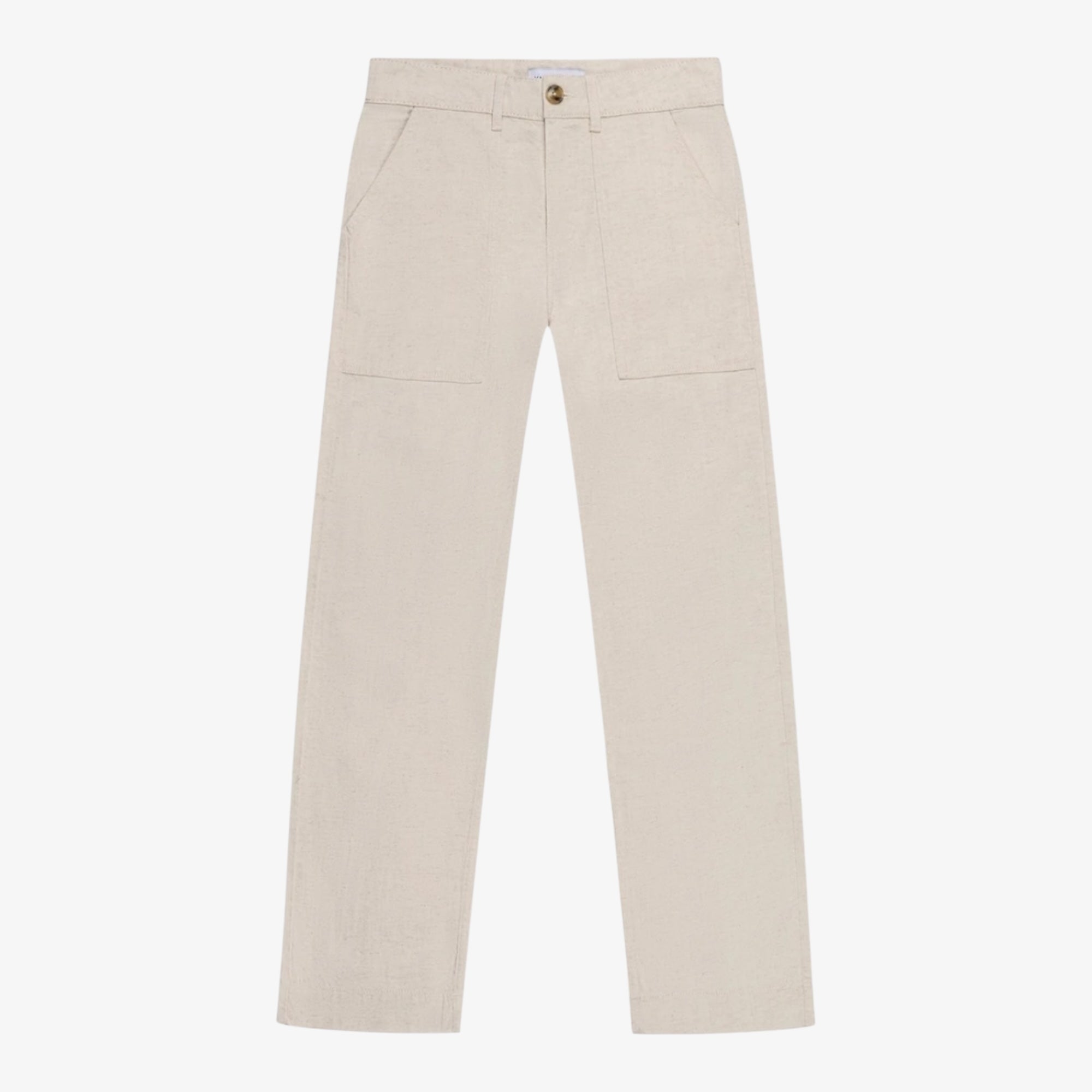 Pantalon Chevreuil en lyocell et lin