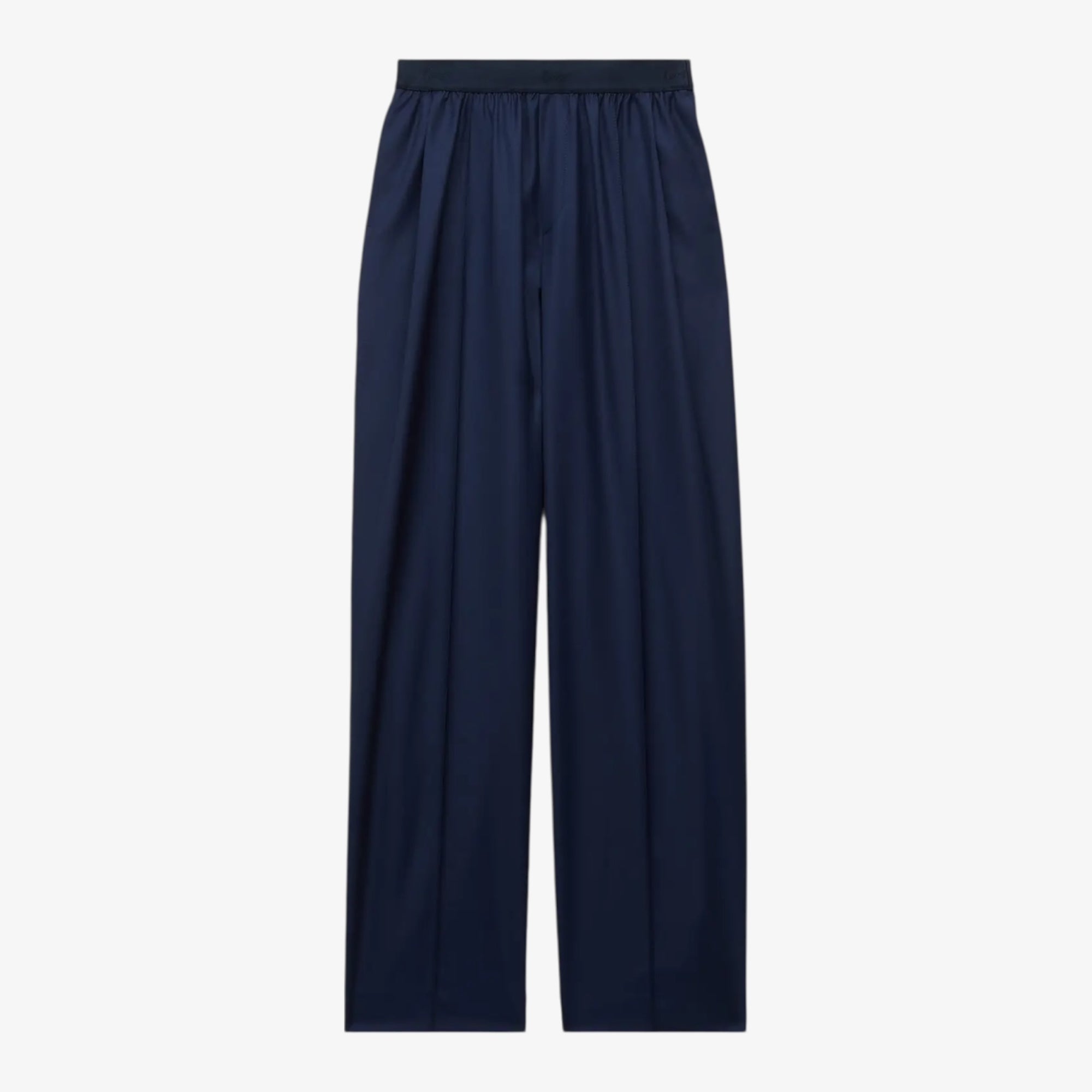 Pantalon élastiqué en laine vierge