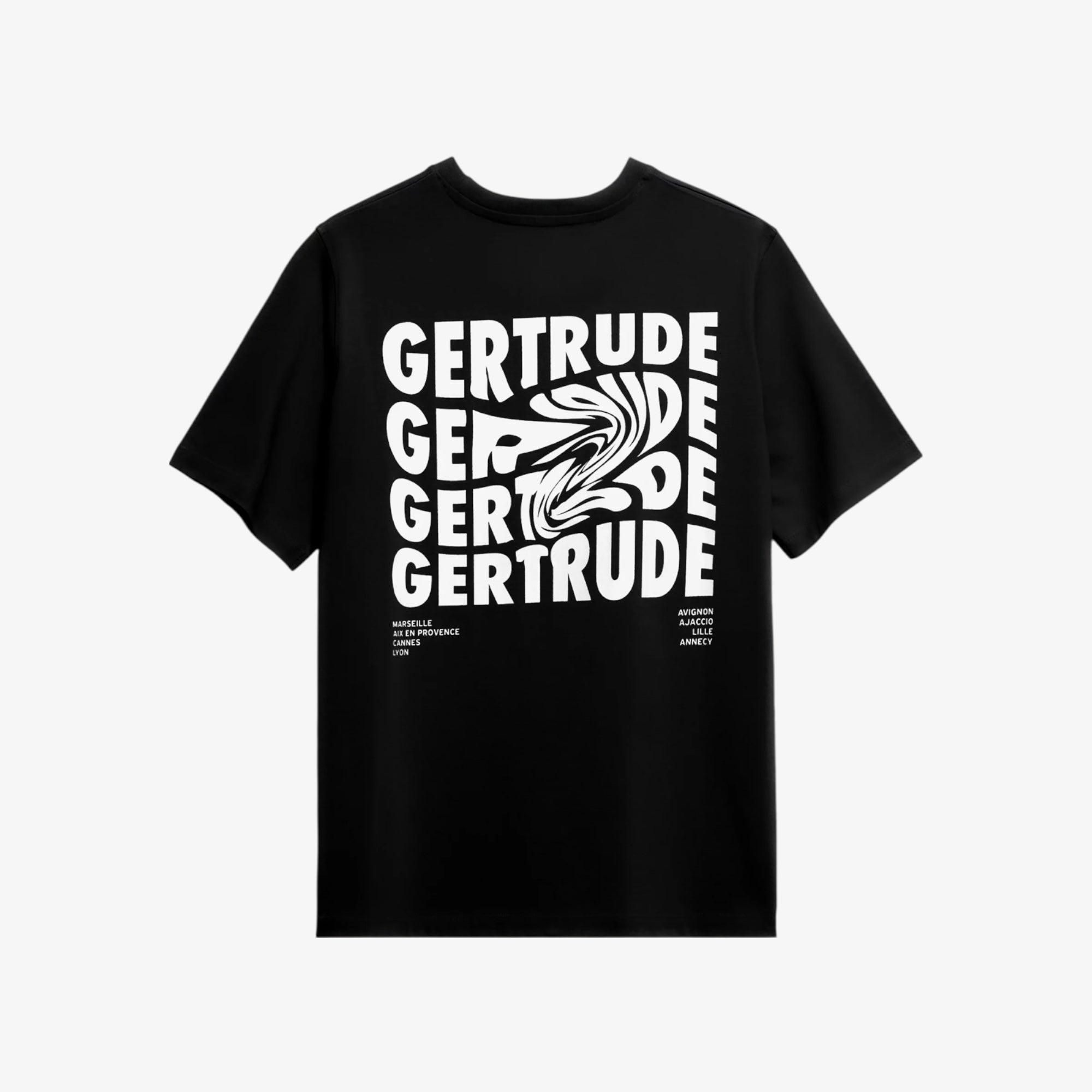 T-shirt Print Leonce Fluidity Mixte Noir
