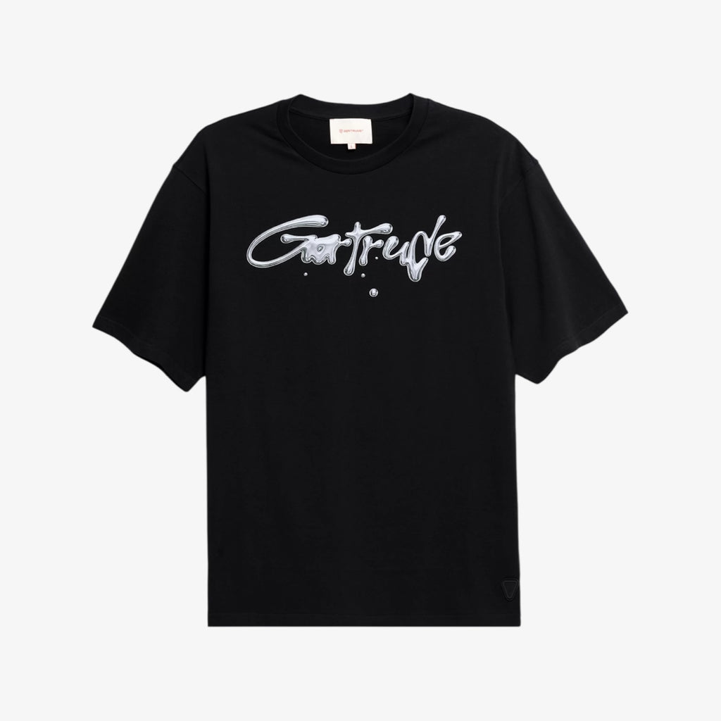 T-shirt Print Leonce Metallic Mixte Noir