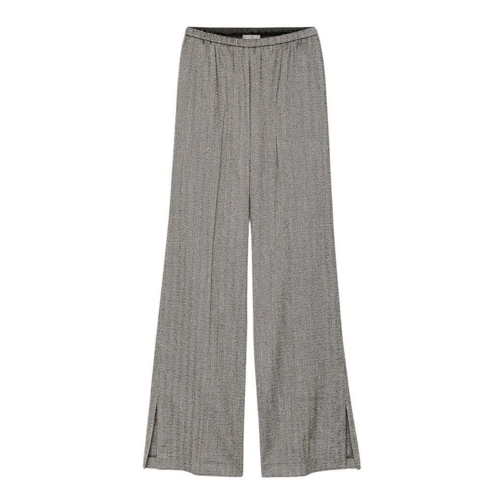 Pantalon en jaspé à chevrons nero