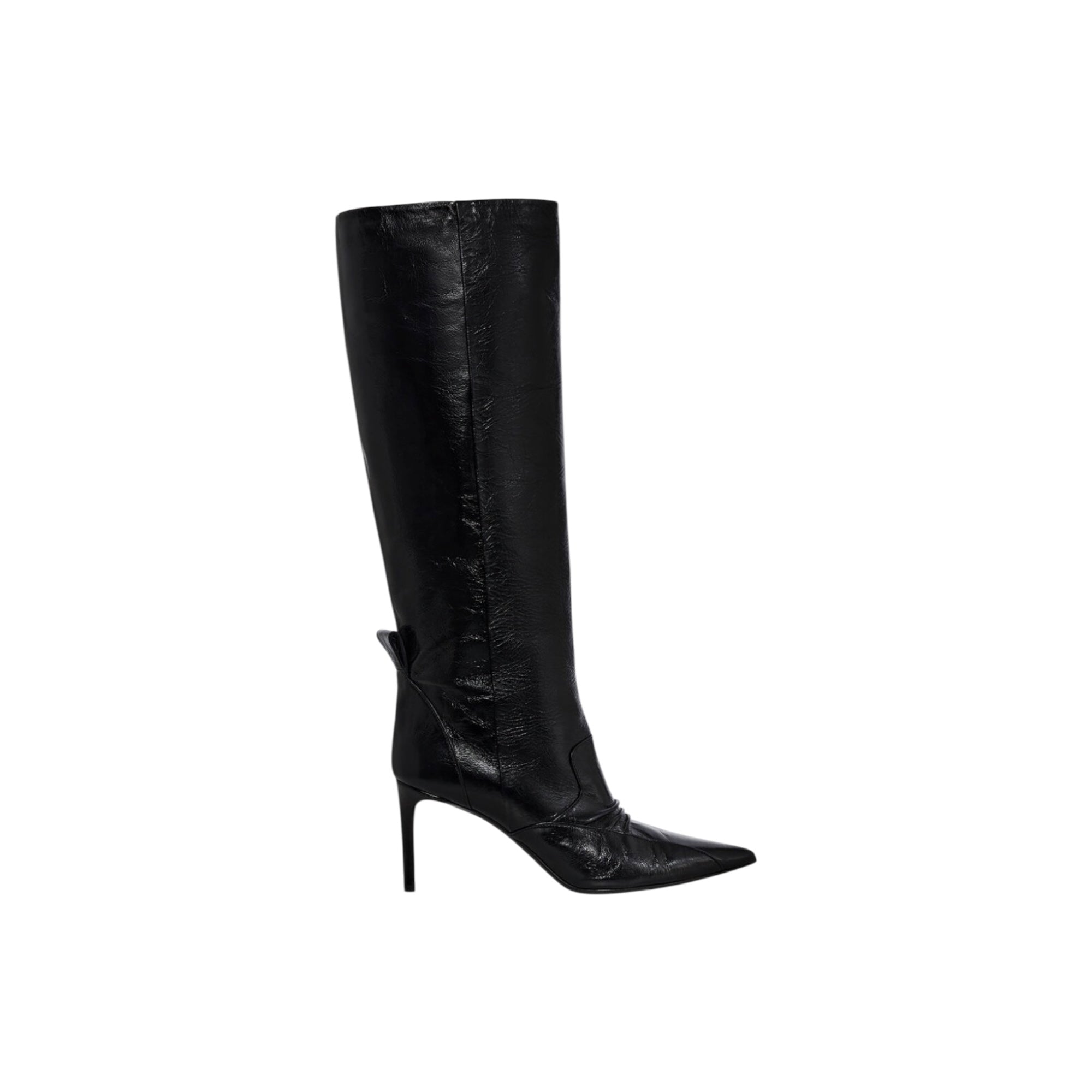 Bottes à talons en cuir