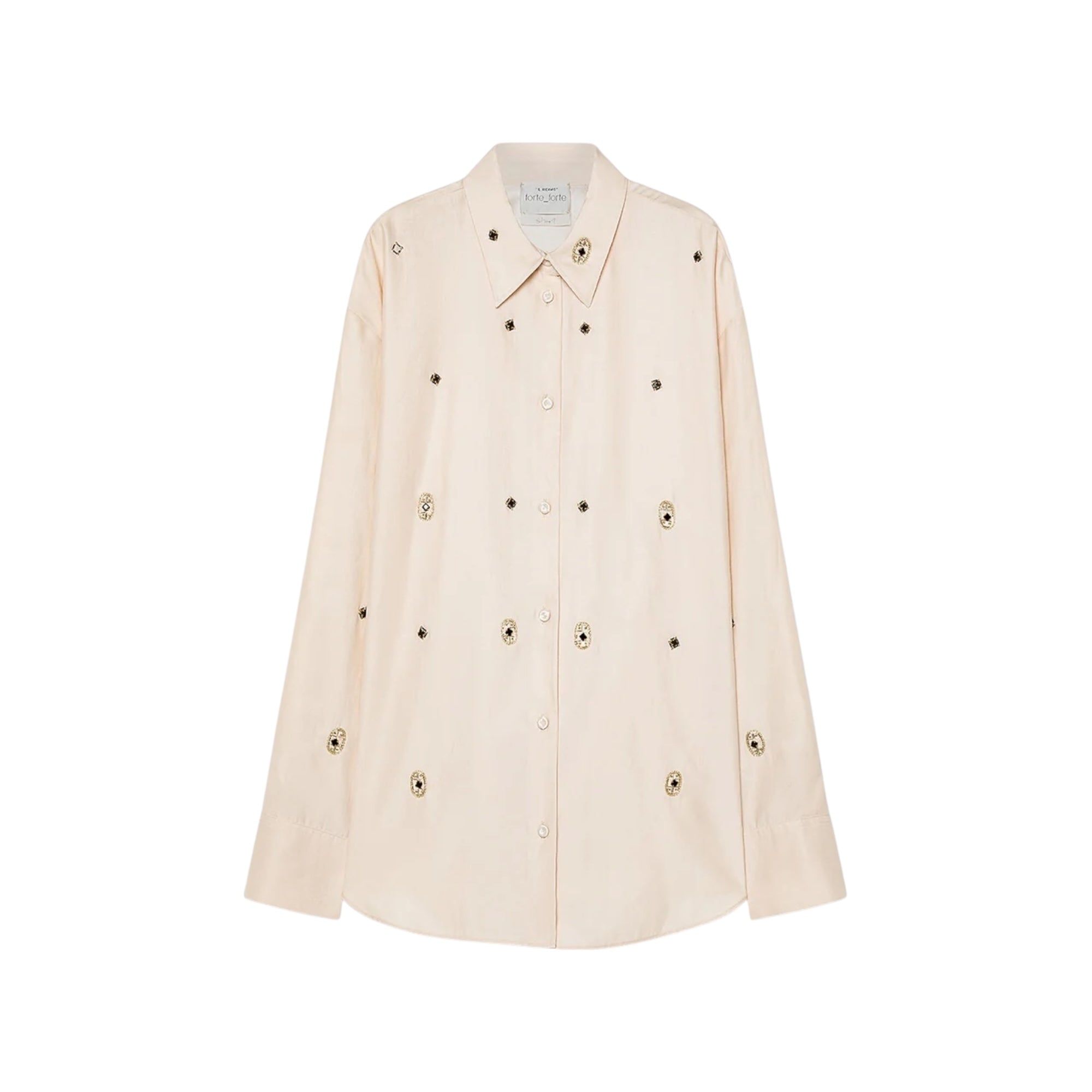 Chemise en sergé avec broderie “le club” loto