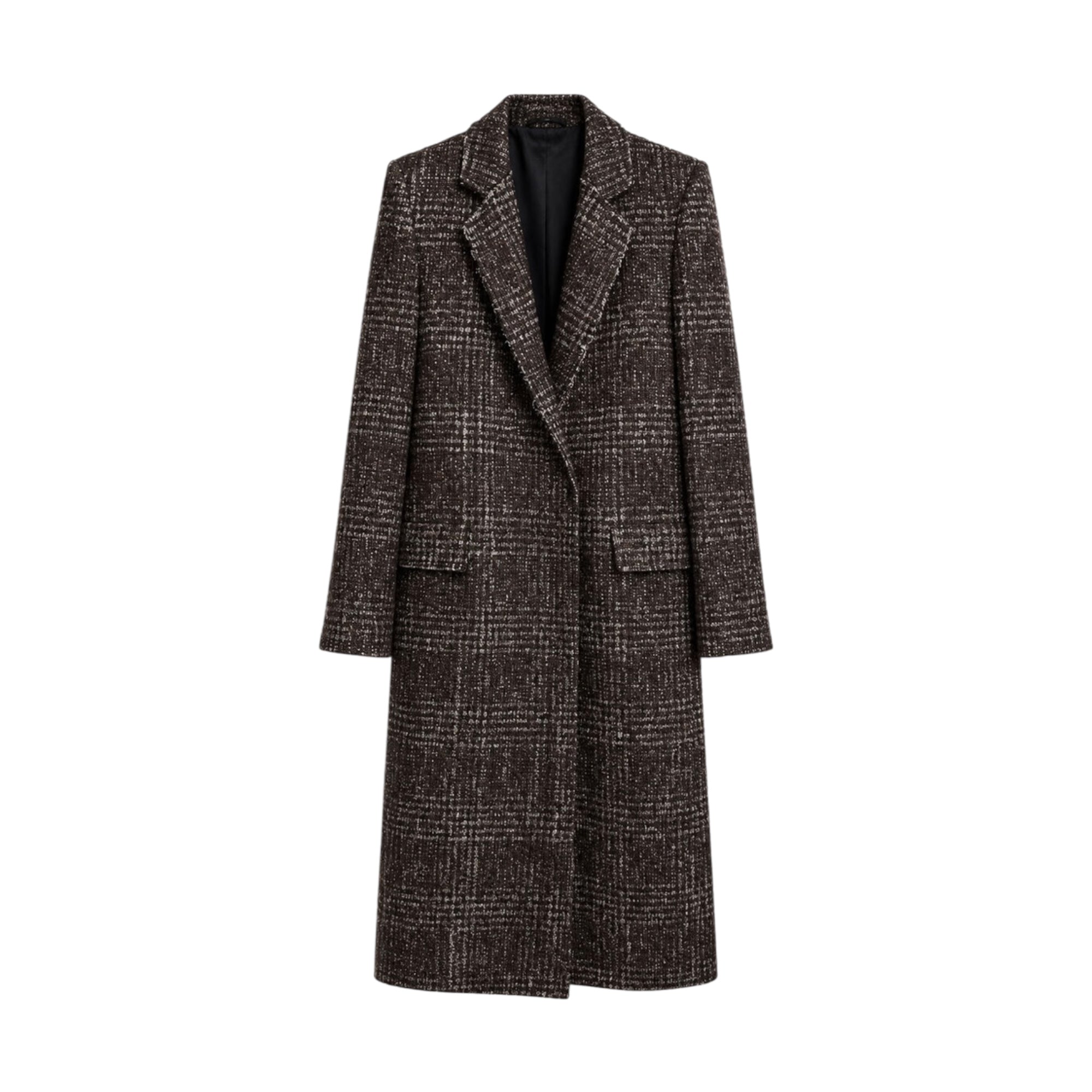 Manteau long en tweed