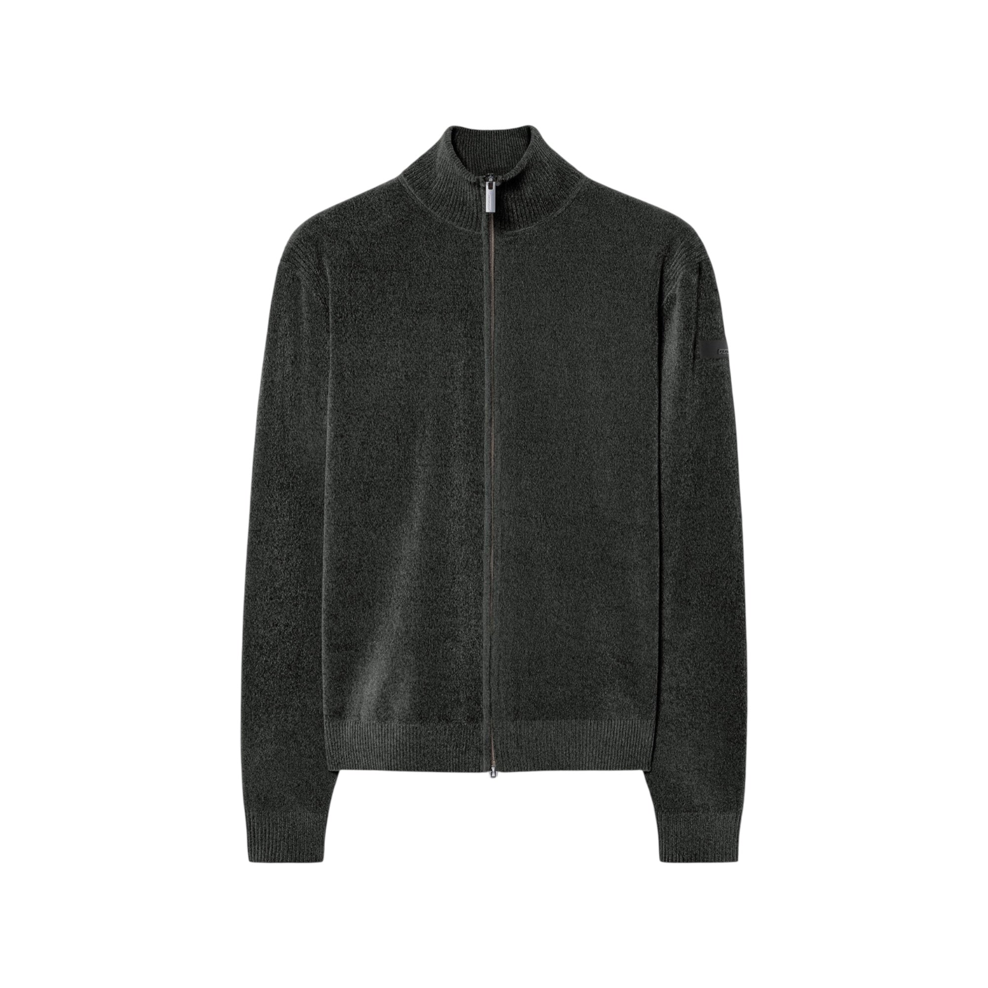 Pull zippé intégral en velour