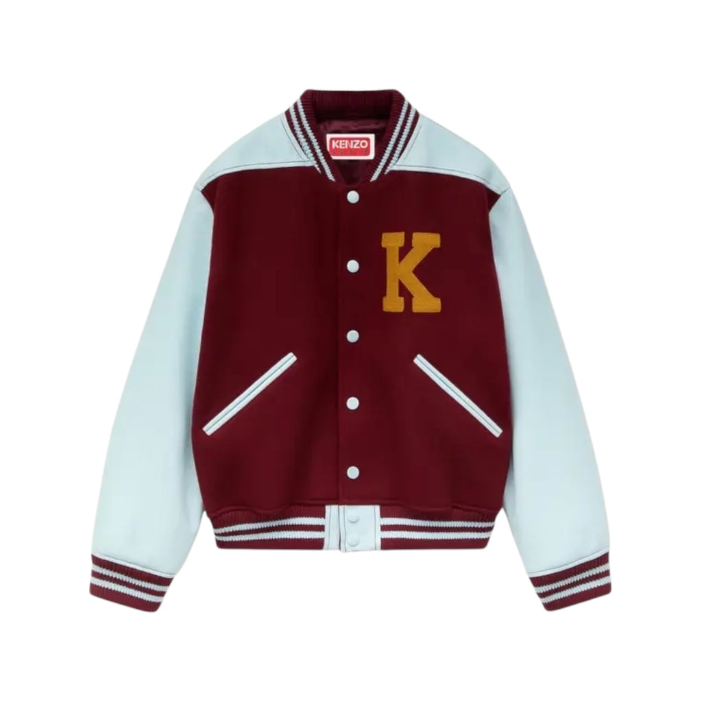 Veste varsity en laine et cuir