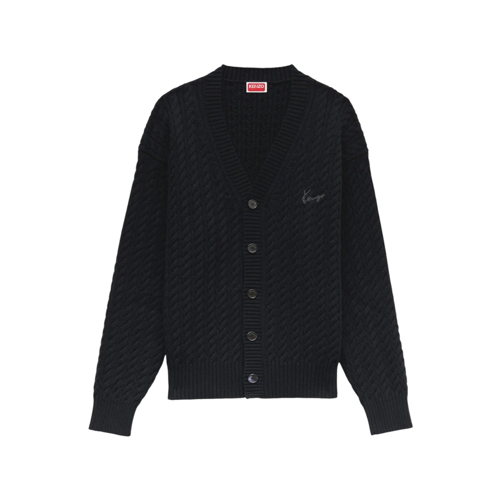 Cardigan brodé Kenzo Signature en maille