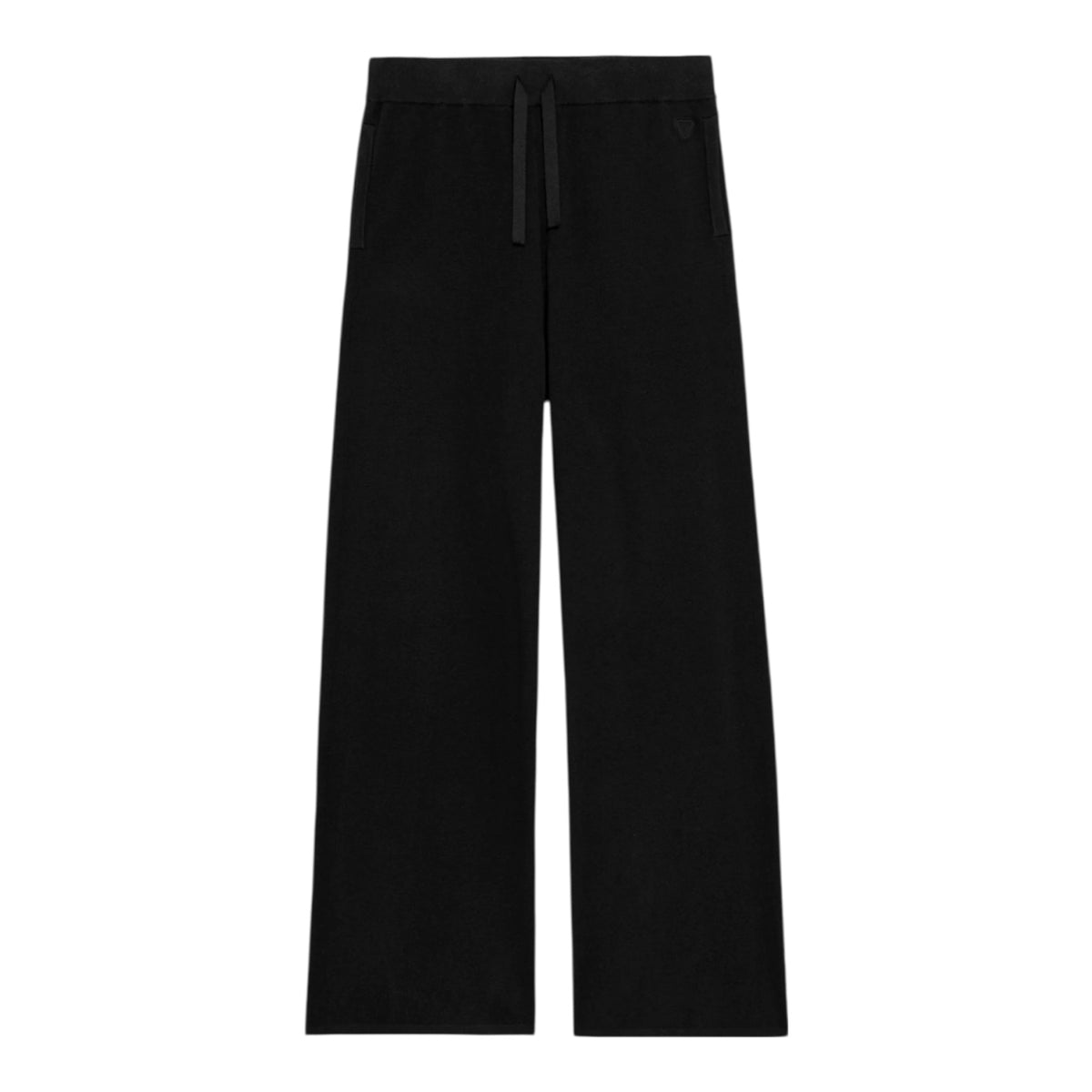 Pantalon en maille Amaro coupe loose souple noir