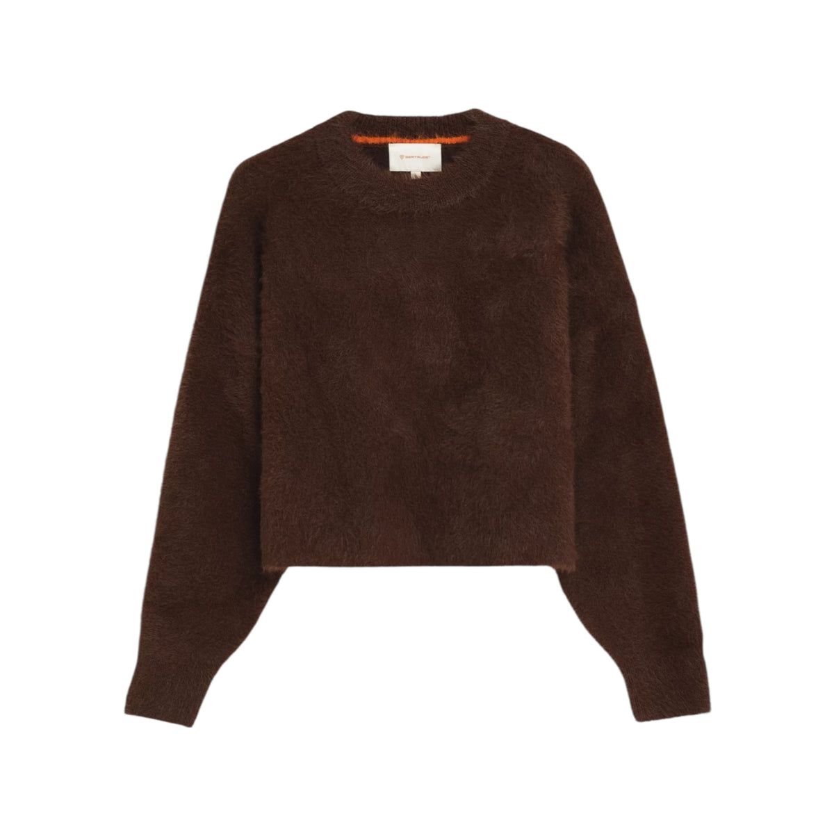 Pull col rond IDA maille brossée bourgogne