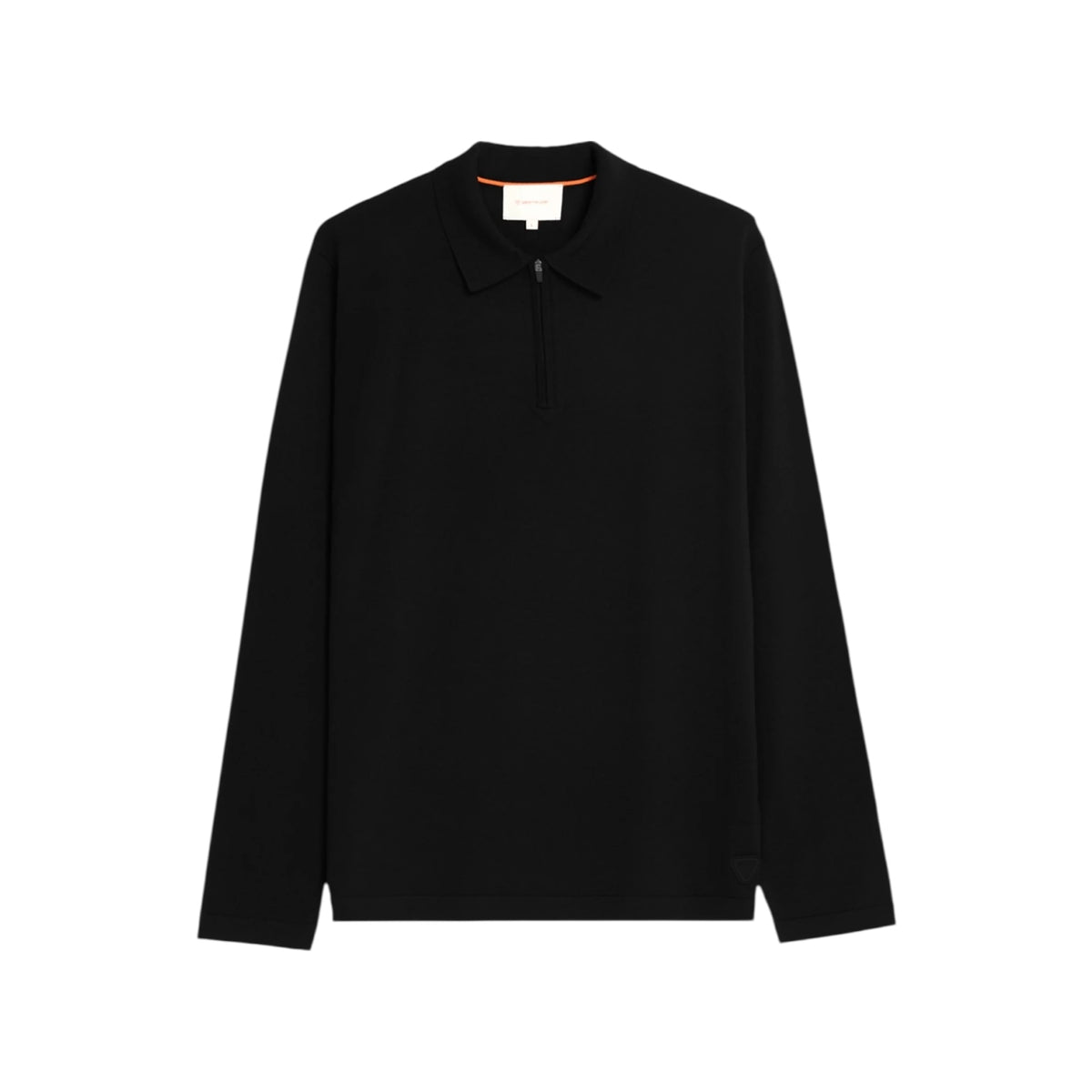 Polo Judson col zippé maille légère Black