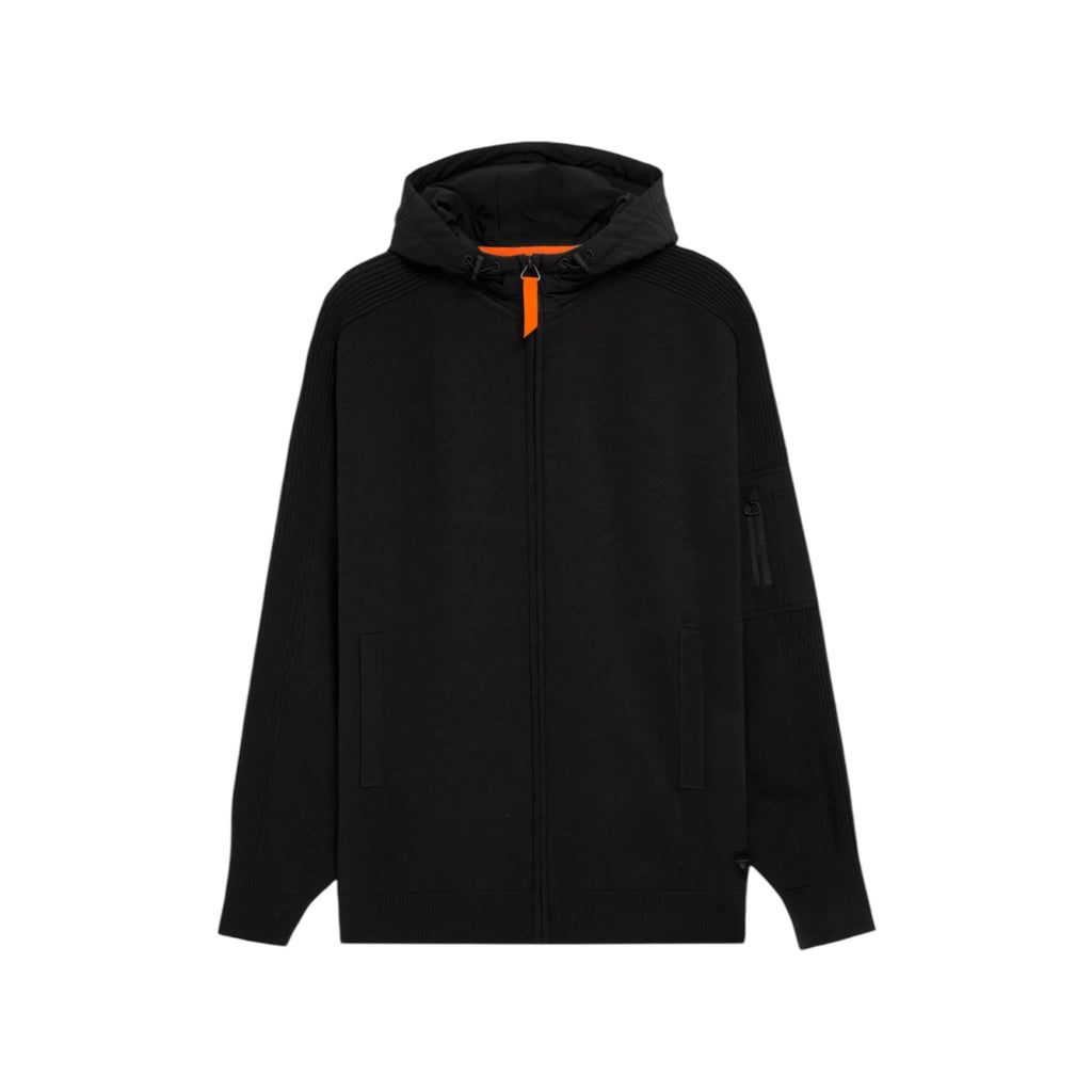 Veste à capuche en maille Seb Black