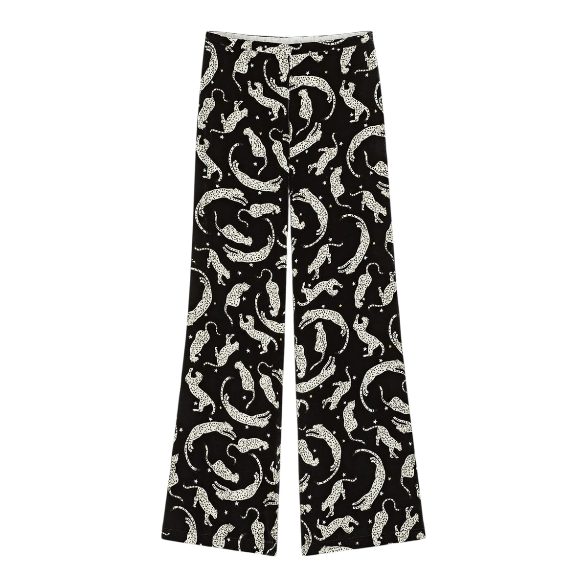 Pantalon en velours à imprimé “ royal leopard ” night