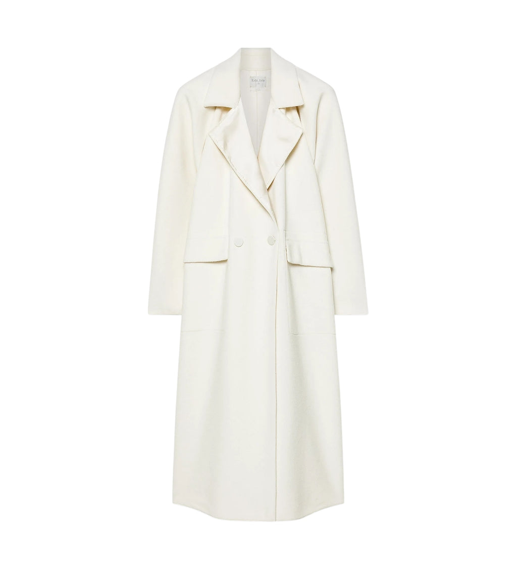 Manteau long croisé style cape diamond