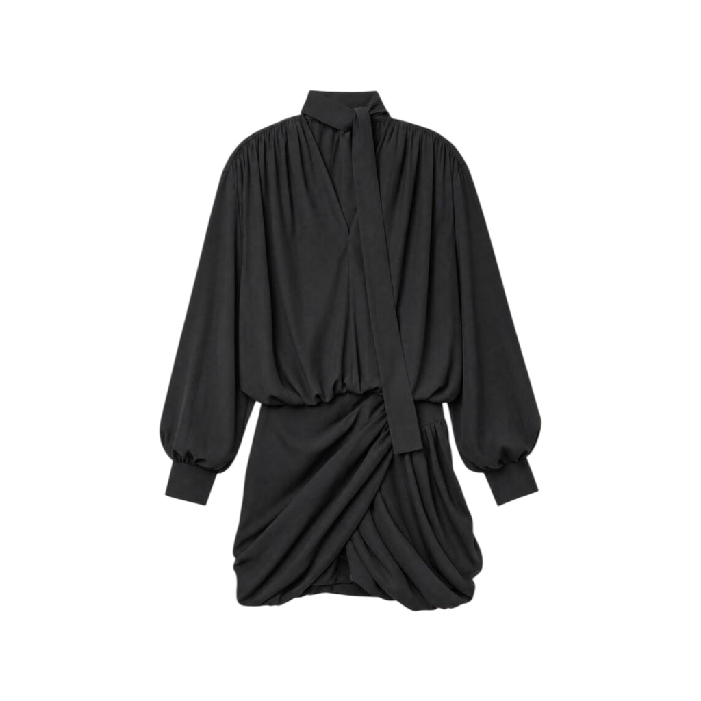 Robe mini drapé Black