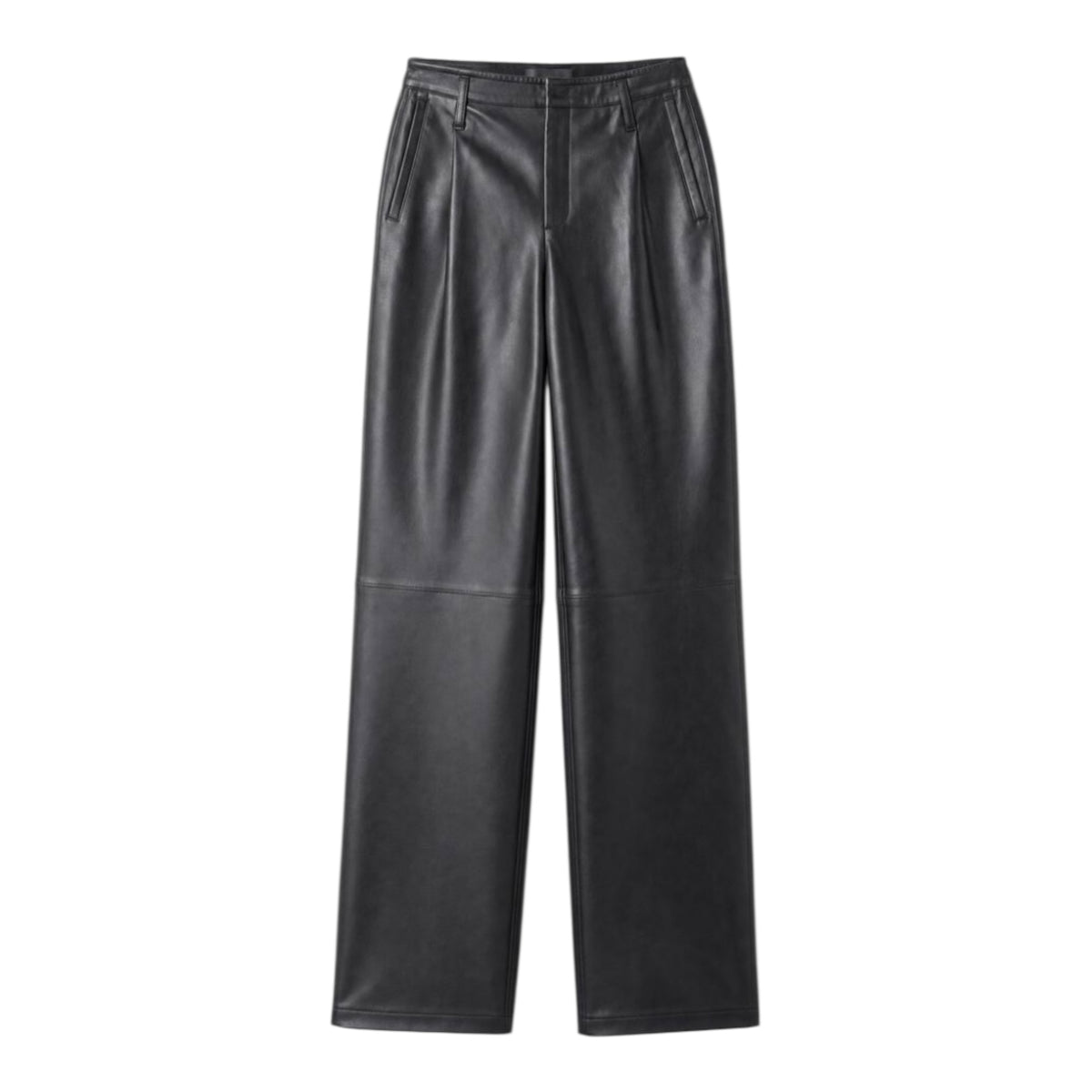 Pantalon large en cuir