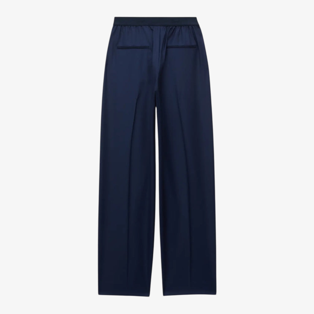 Pantalon élastiqué en laine vierge