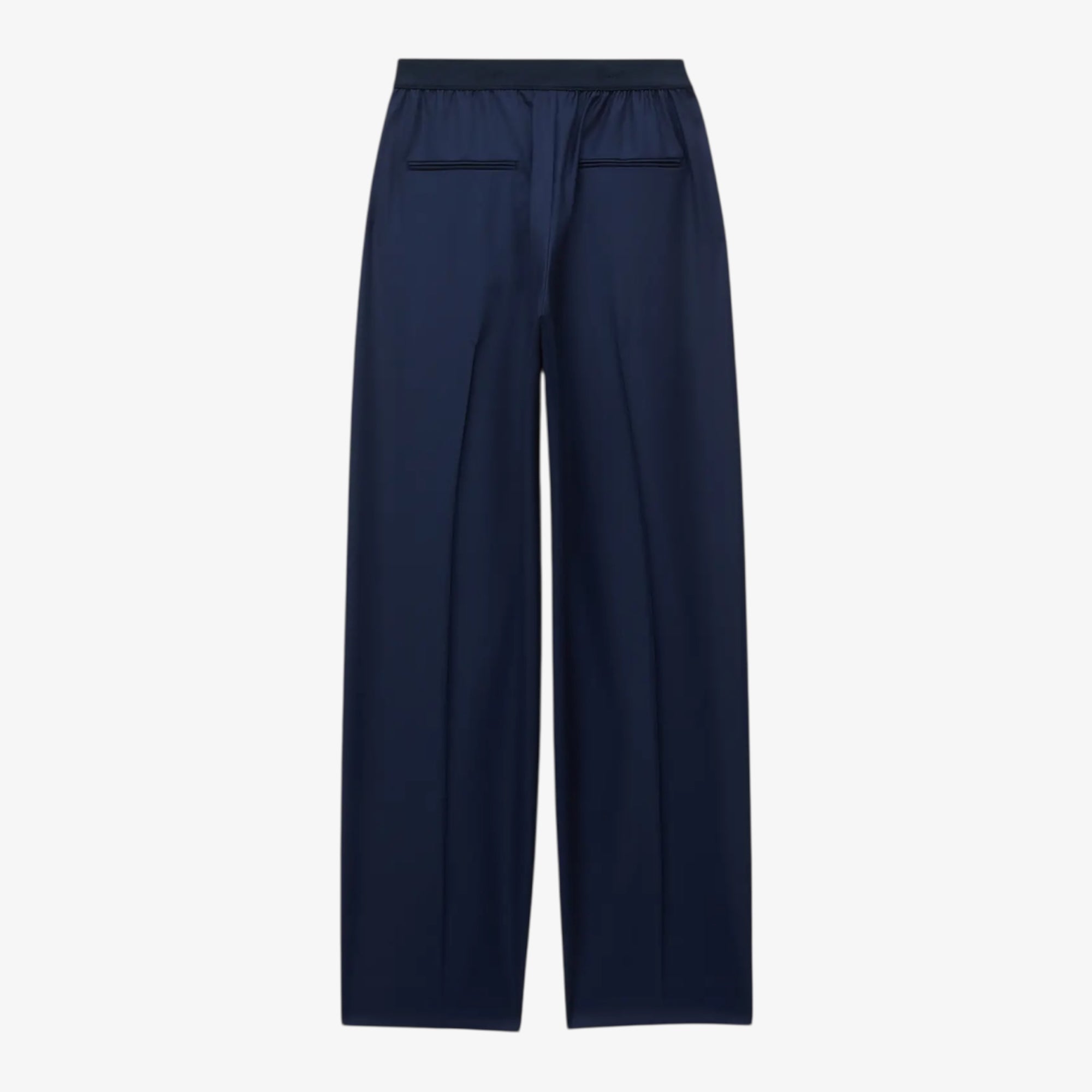 Pantalon élastiqué en laine vierge