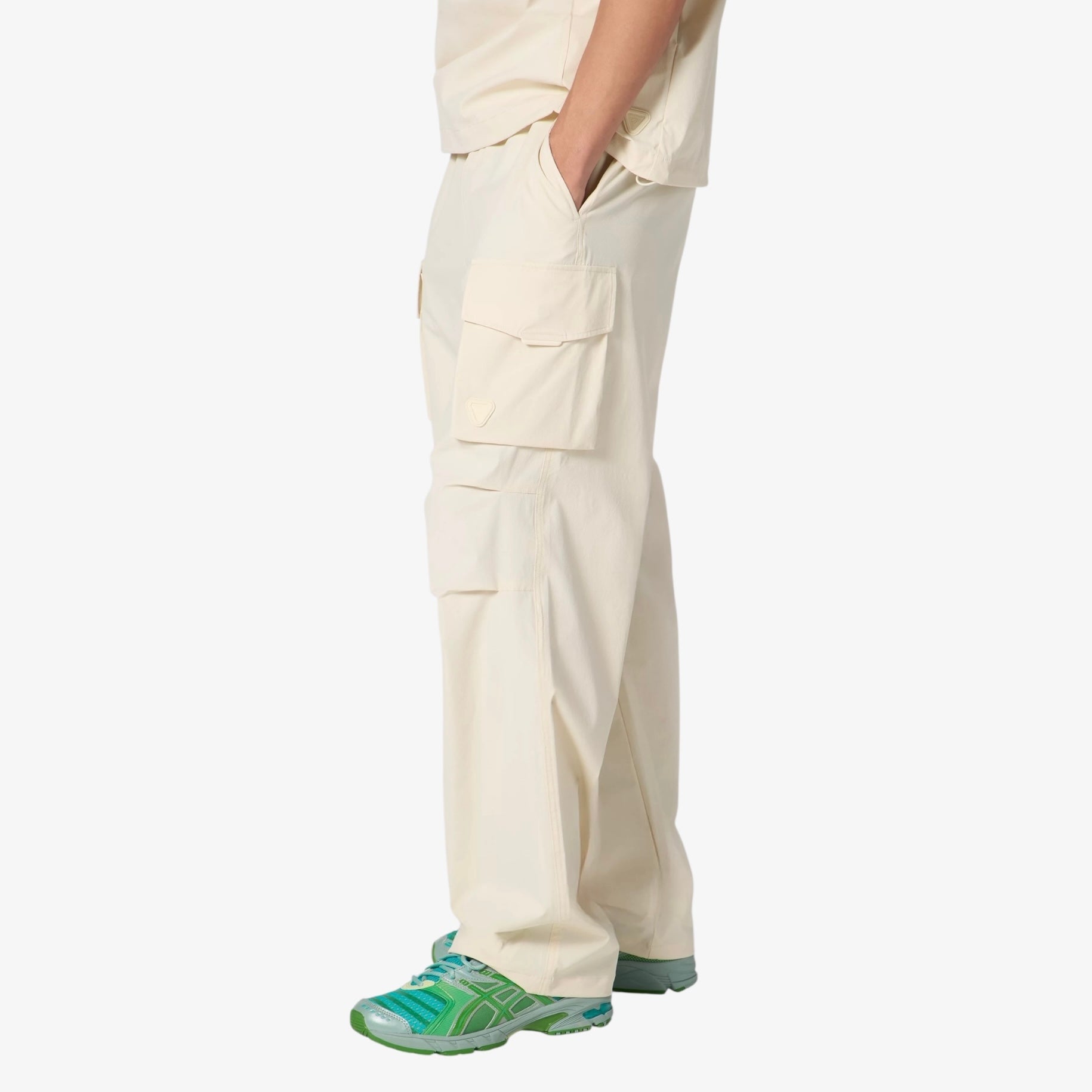 Pantalon Cargo Stretch Tamano Creme